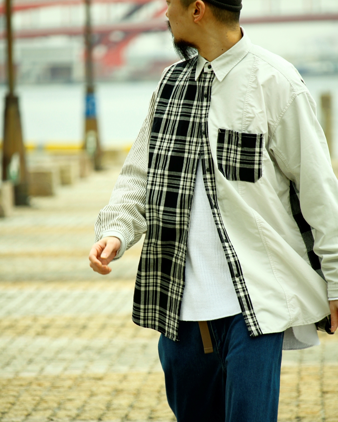 Plaid Patchwork Shirt