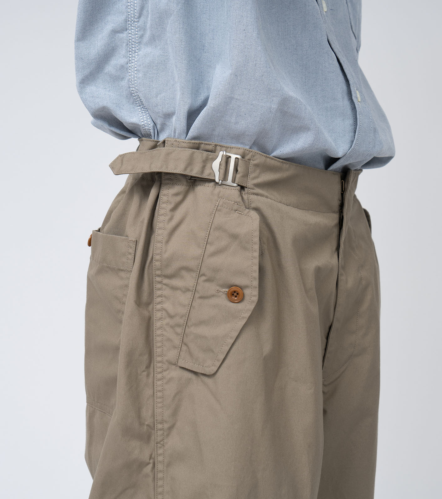 Side Belt Wide Pants