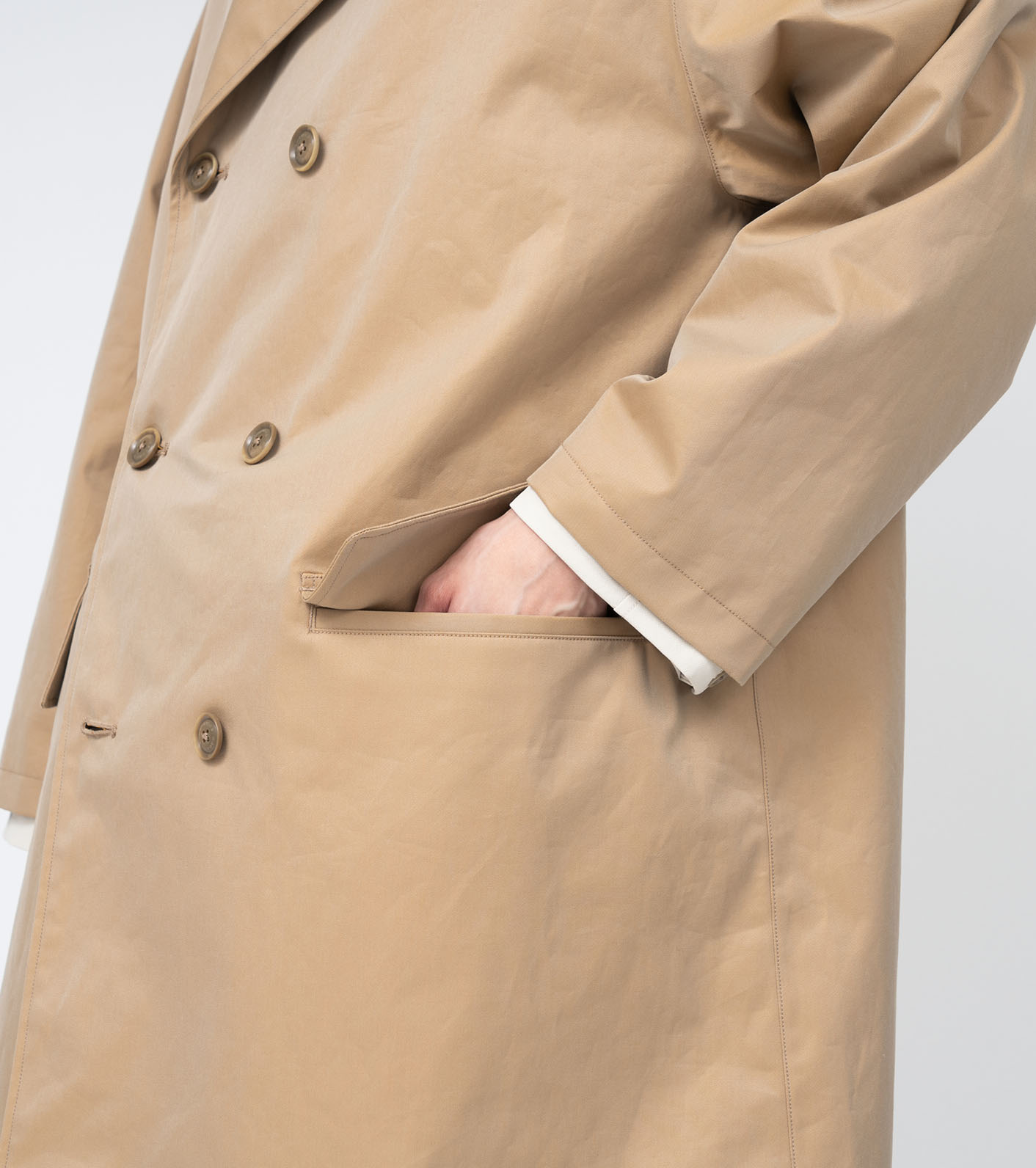 2L Cotton GORE-TEX Double Breasted Coat