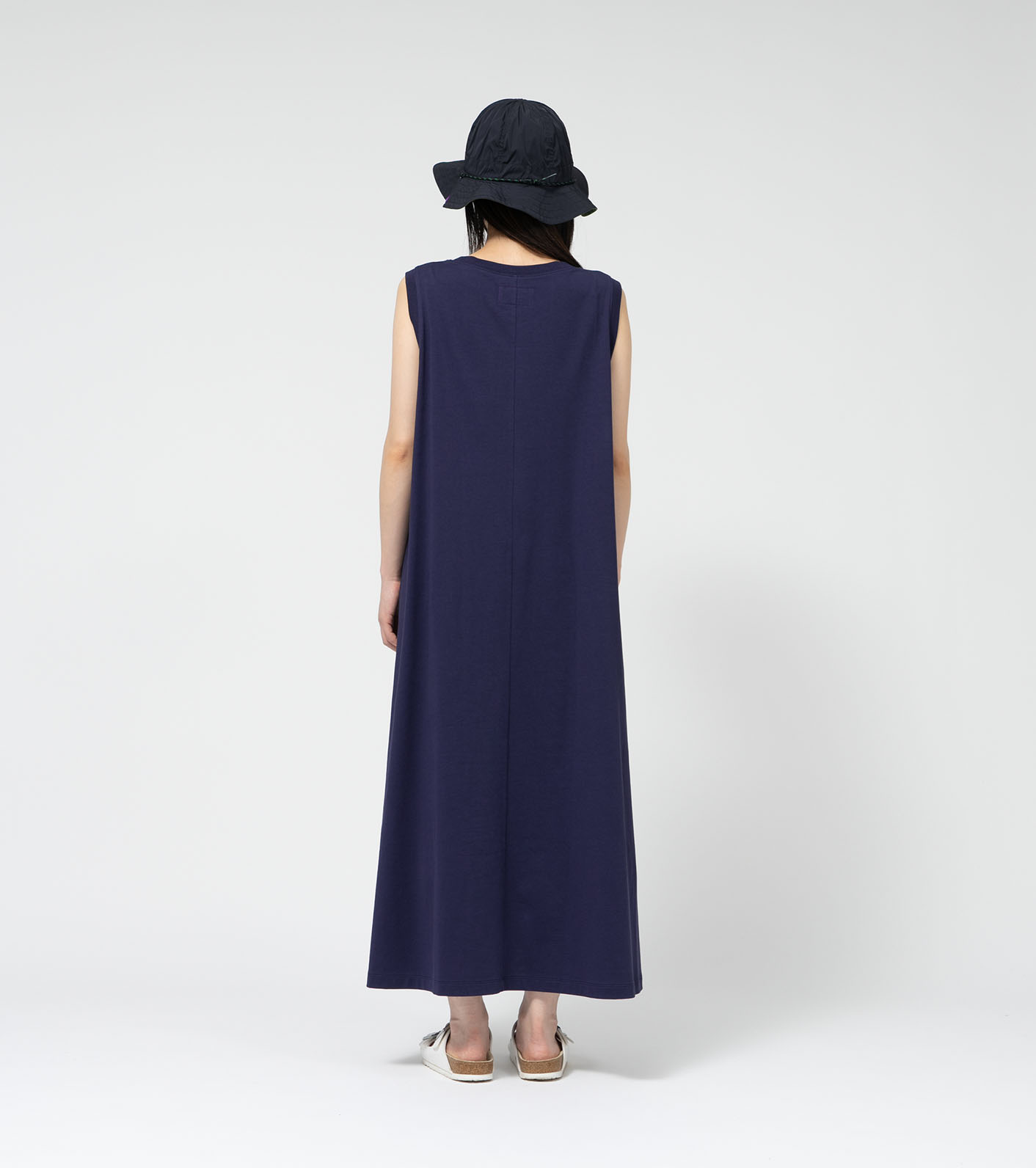 Cotton Jersey Sleeveless Flared Dress
