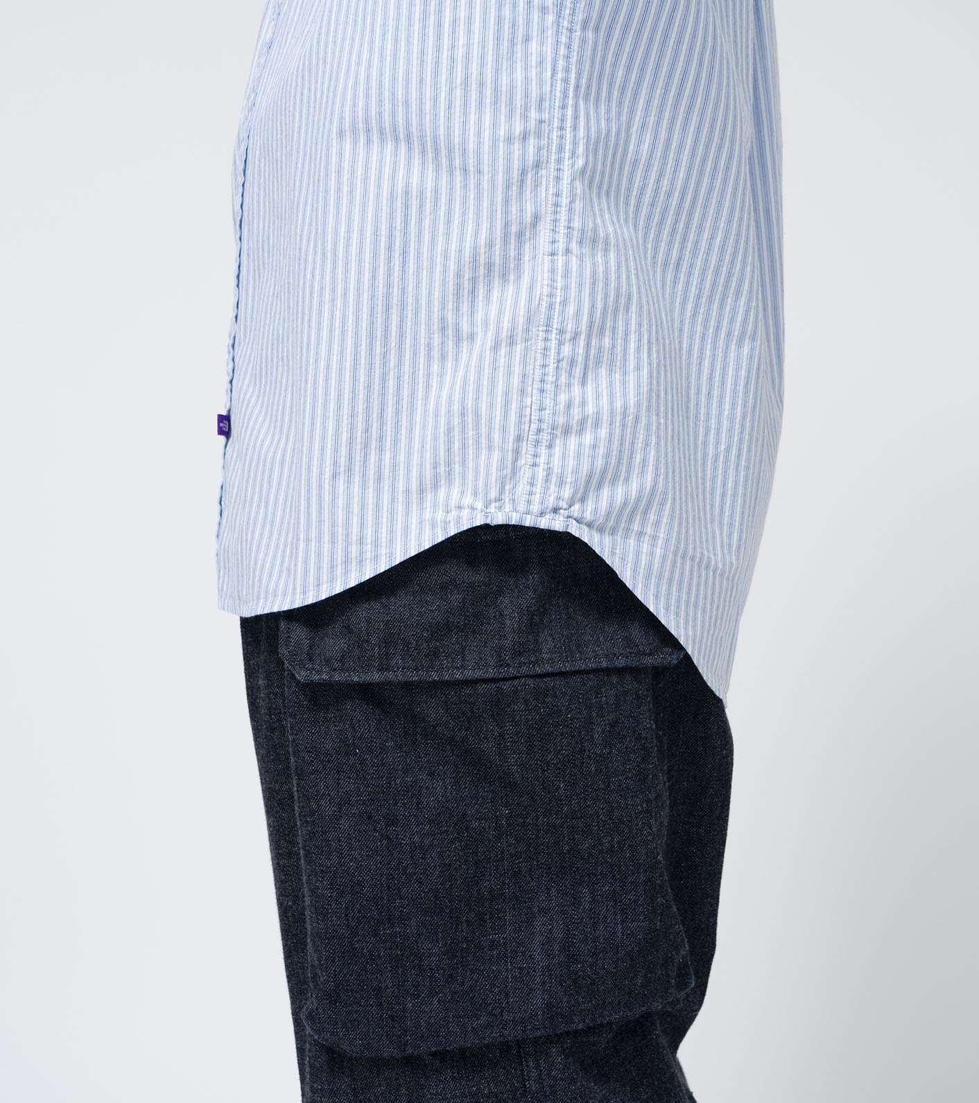 Mountain Striped Hooded Shirt