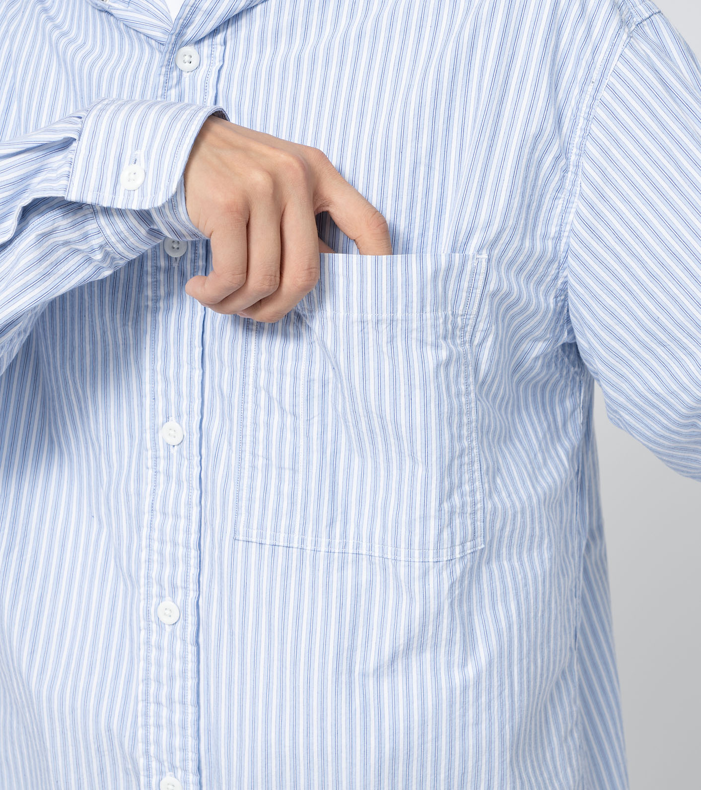 Mountain Striped Hooded Shirt