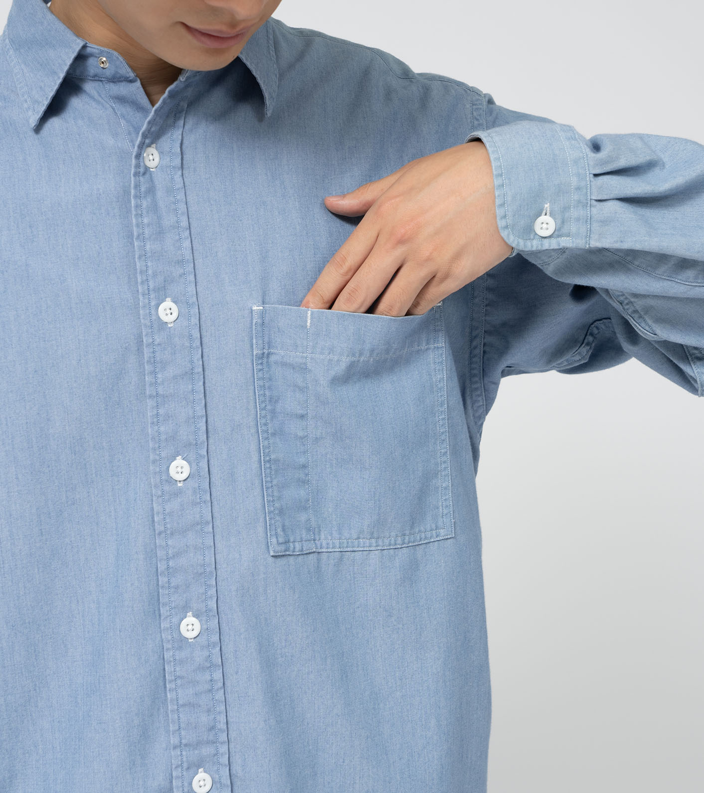 Regular Collar Chambray Field Shirt