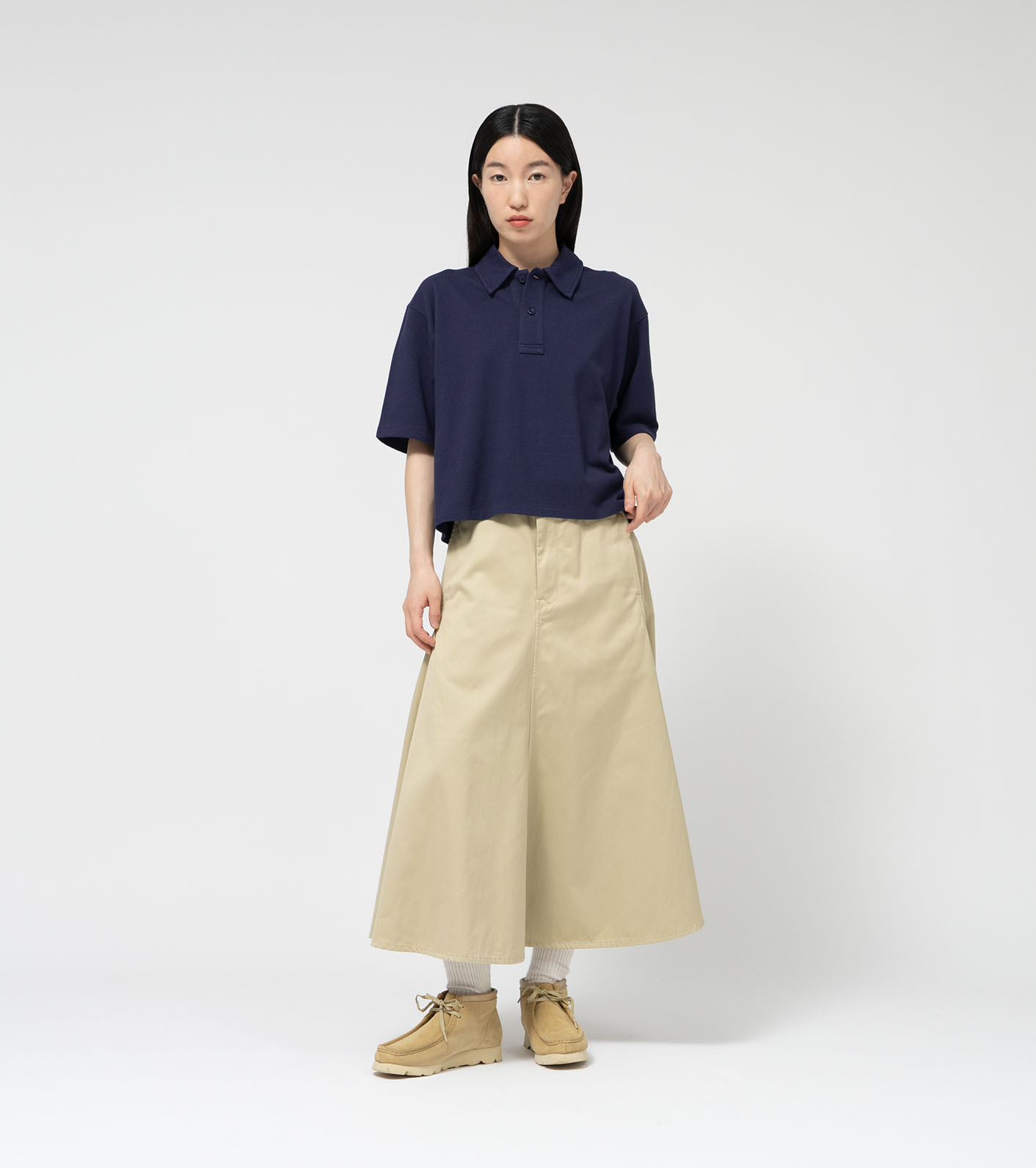Moss Stitch Field Cropped Polo