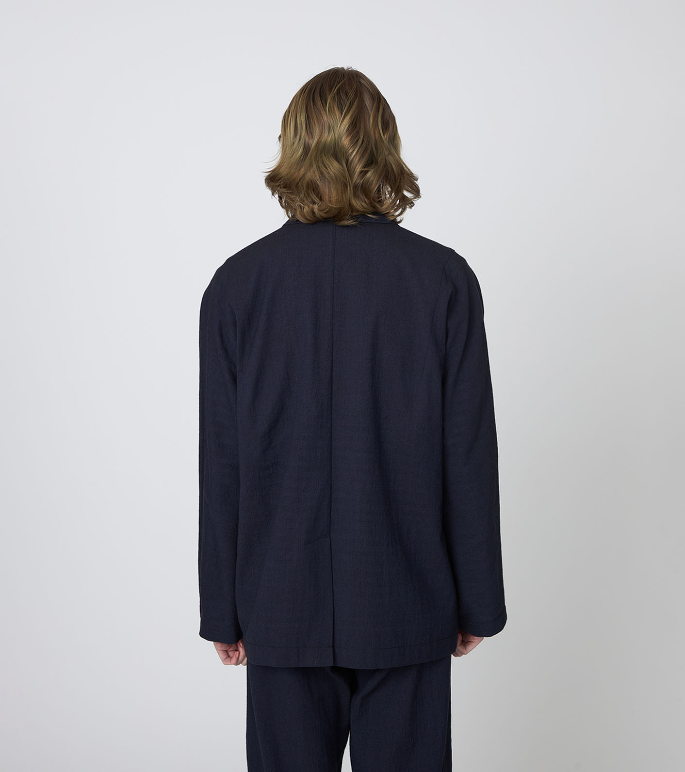 Wool Cotton Crepe Jacket