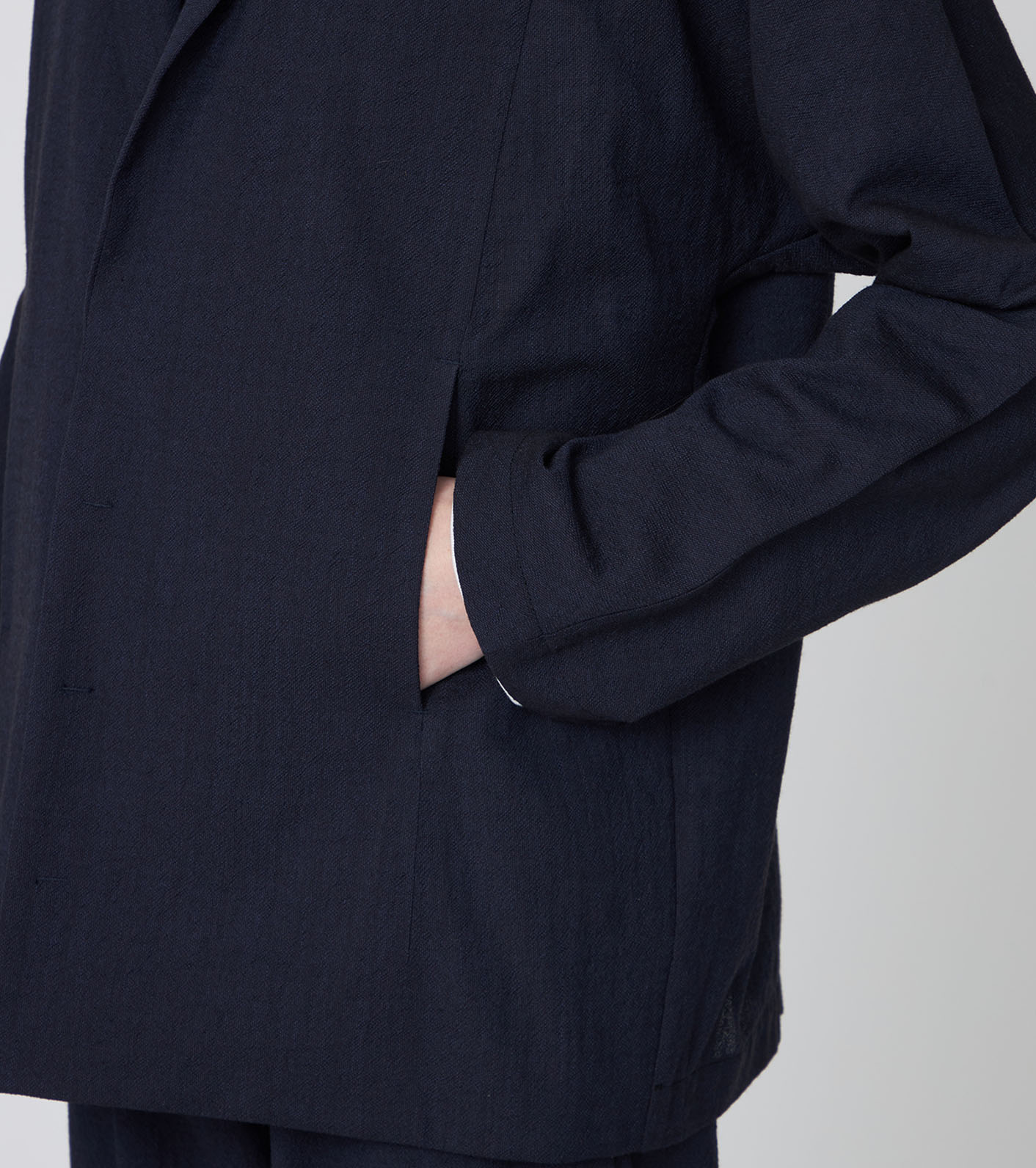 Wool Cotton Crepe Jacket