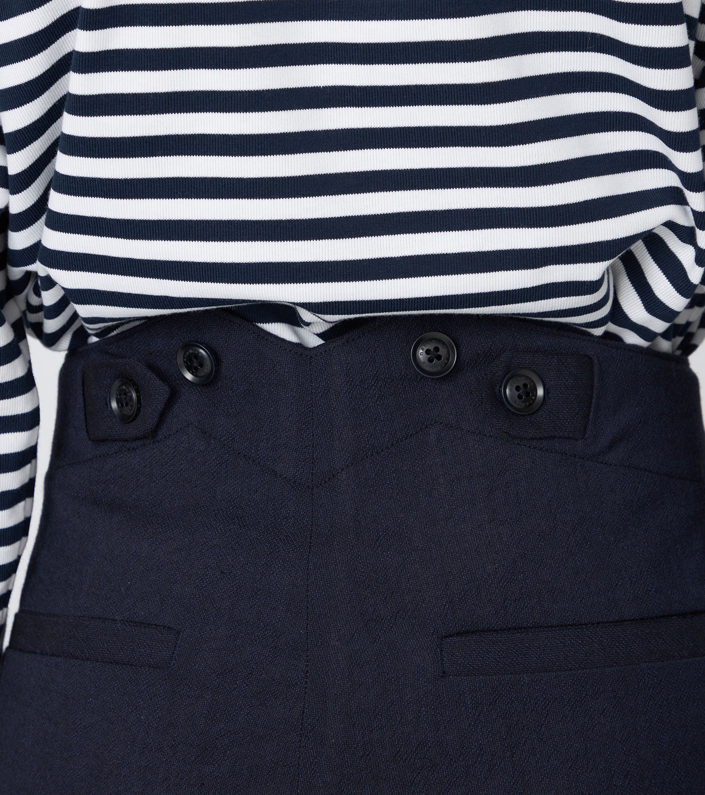Wool Cotton Crepe Pants