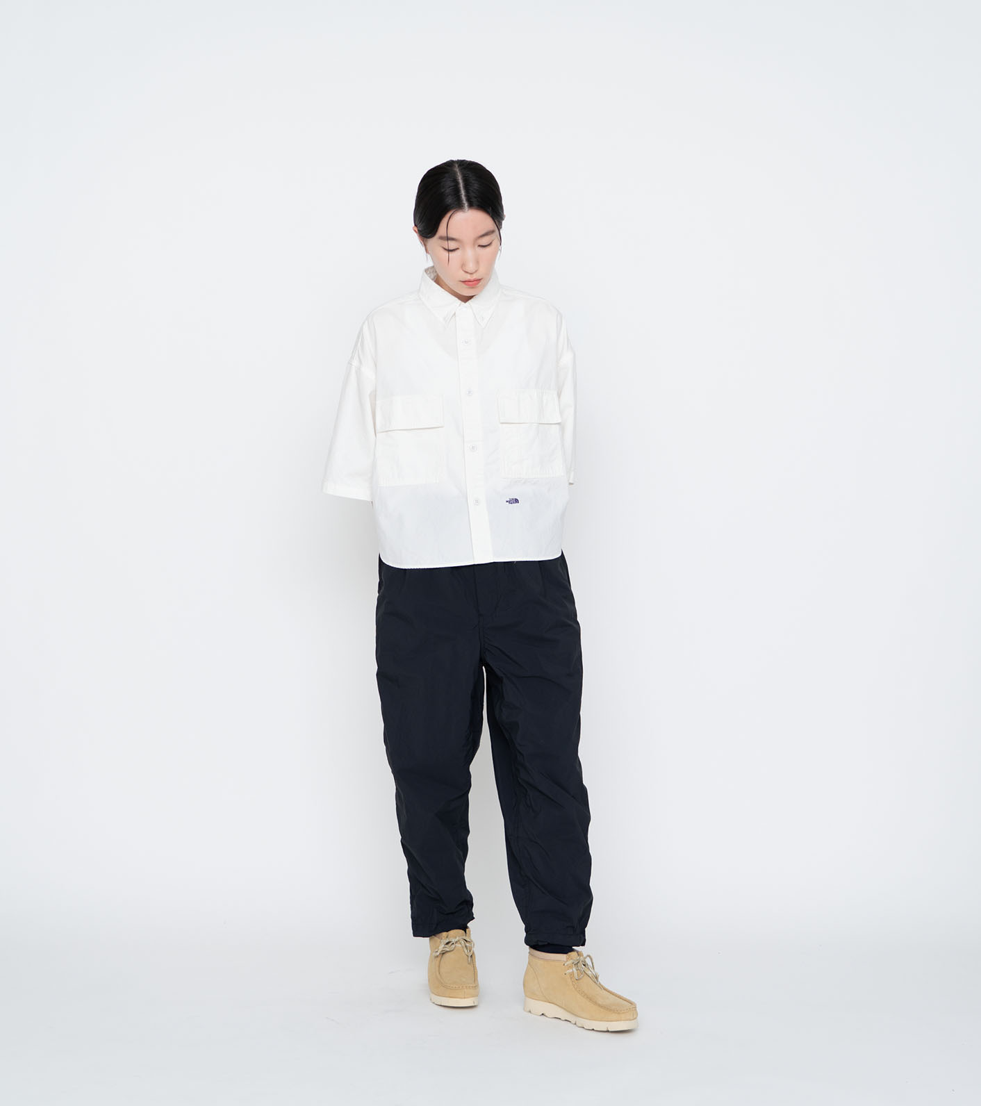 Button Down Field S/S Cropped Shirt