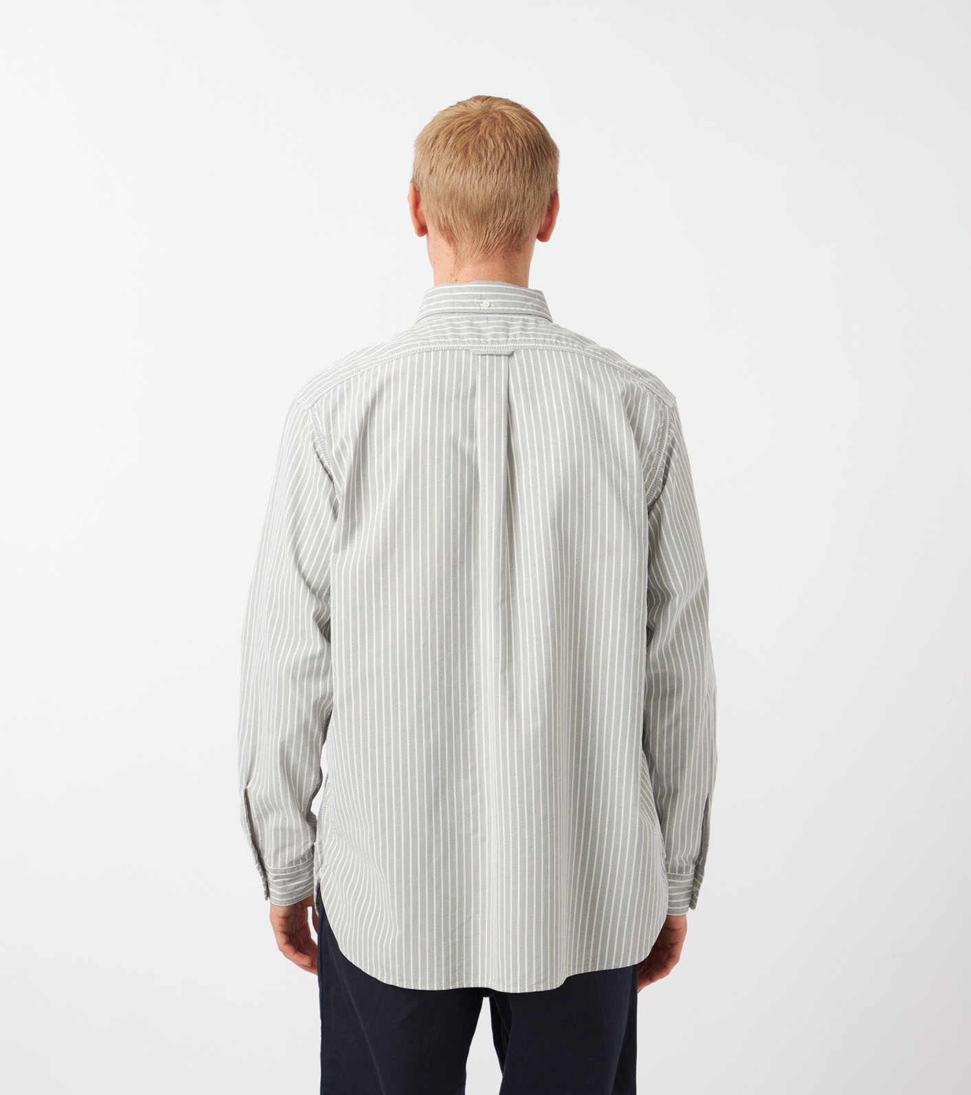 Button Down Stripe Wind Shirt