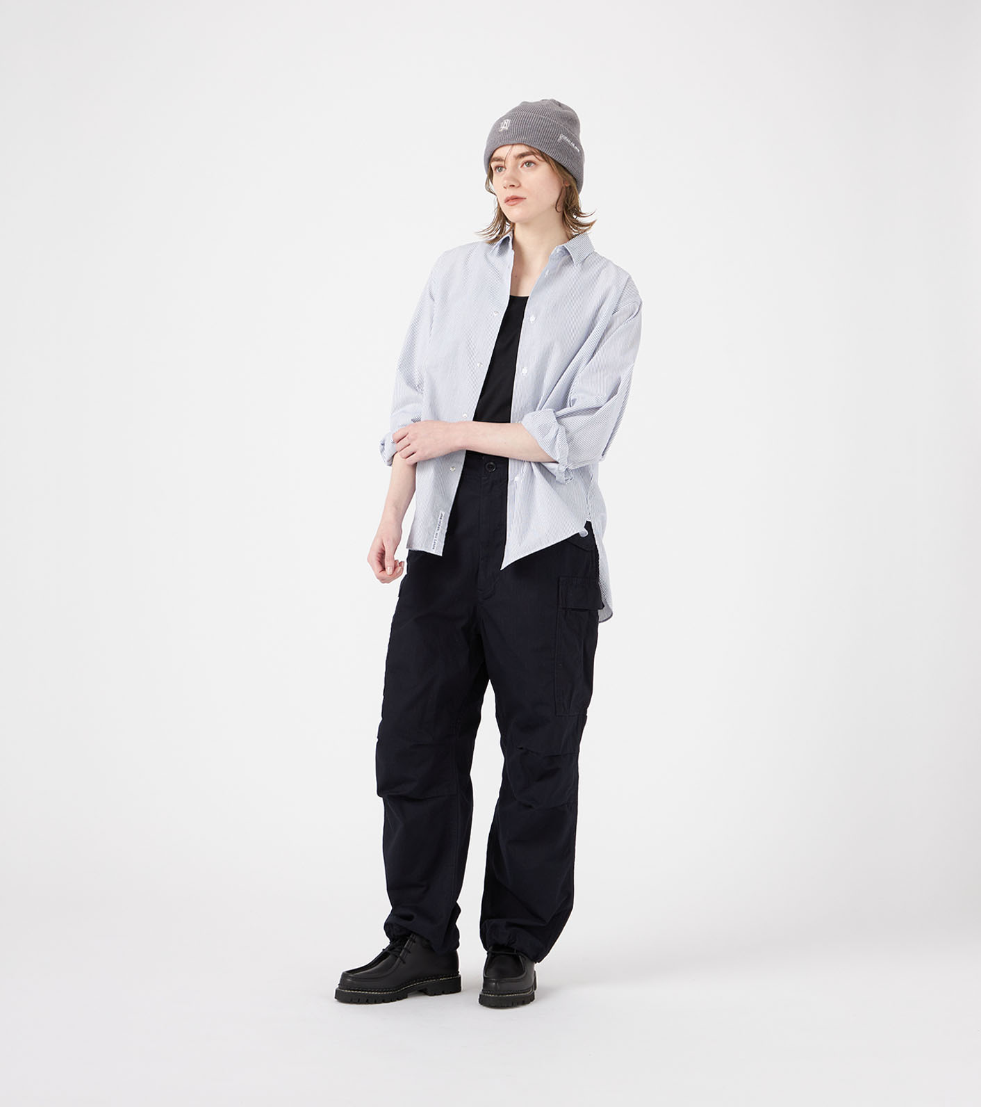 Regular Collar Stripe Wind Shirt