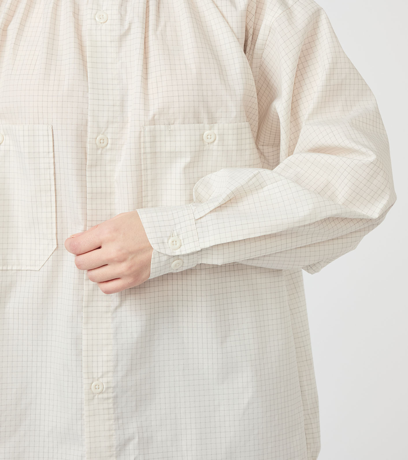 Graph Check Field Shirred Shirt