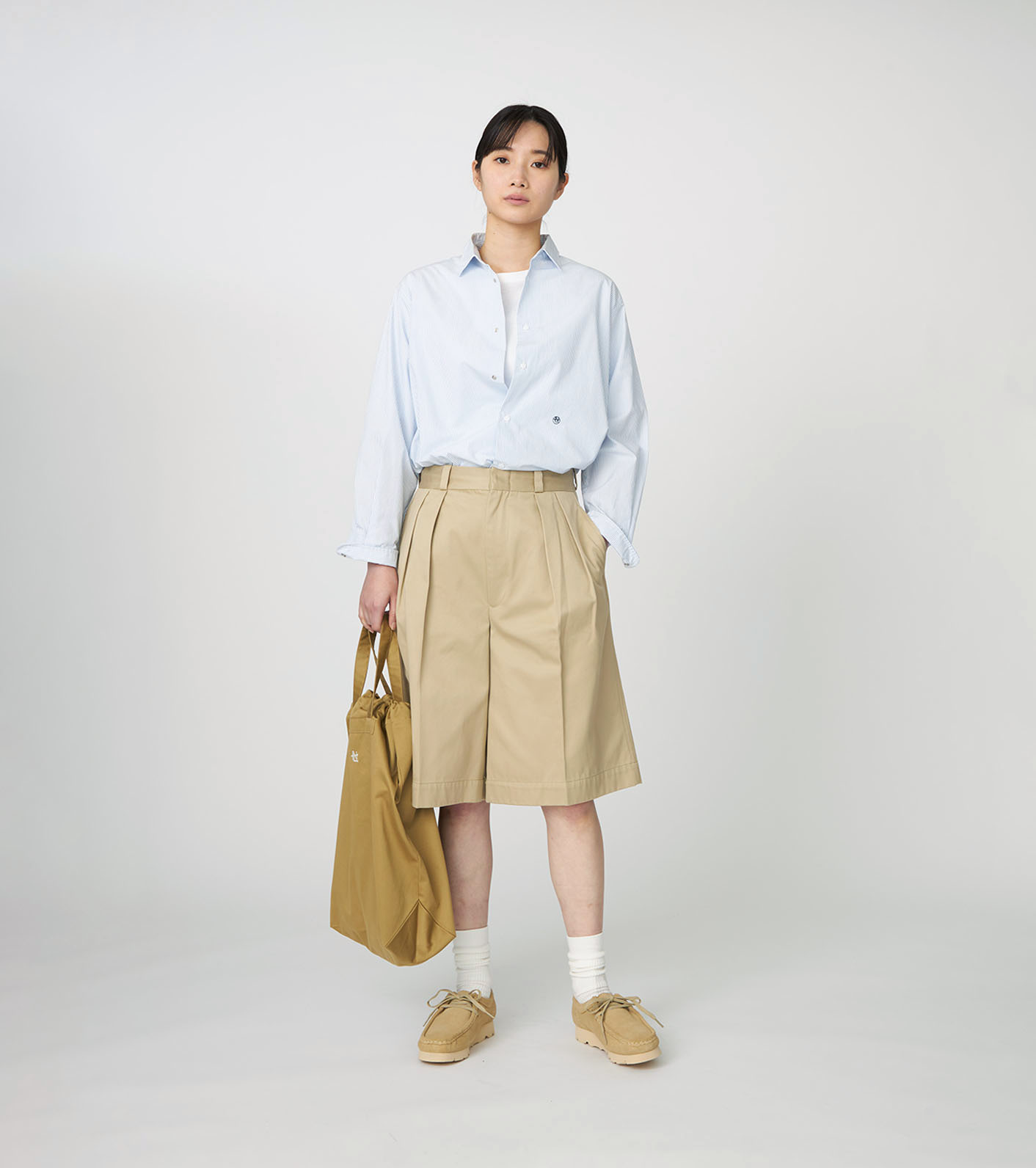 Double Pleat Chino Shorts