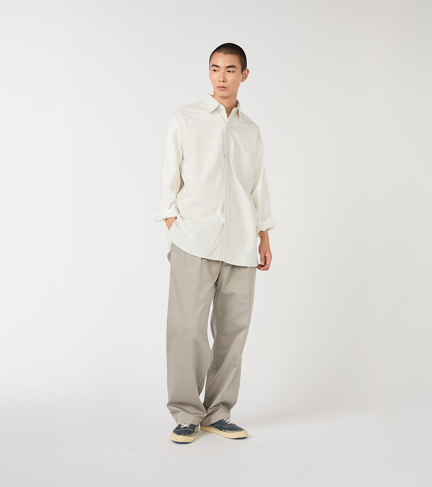 Double Pleated Chino Pants