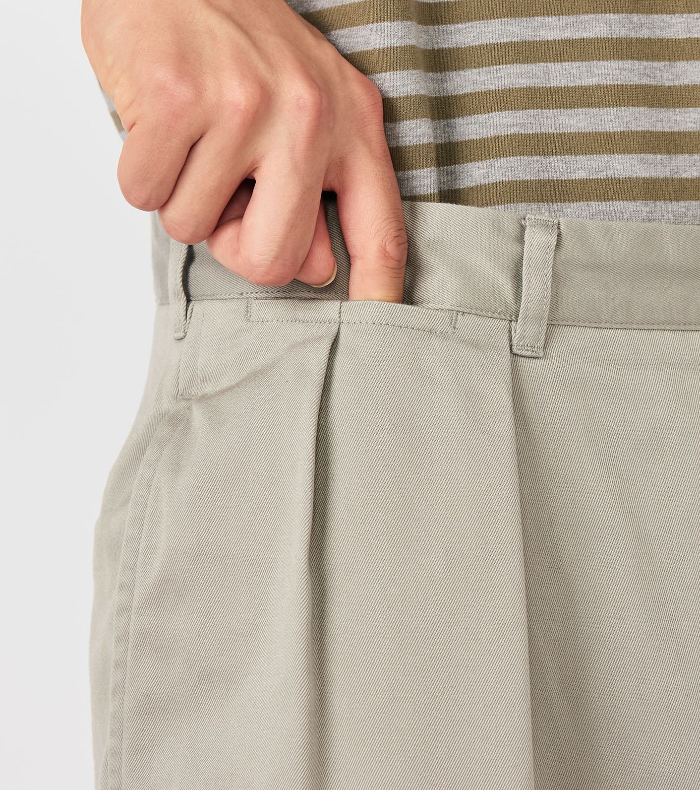 Double Pleated Chino Pants