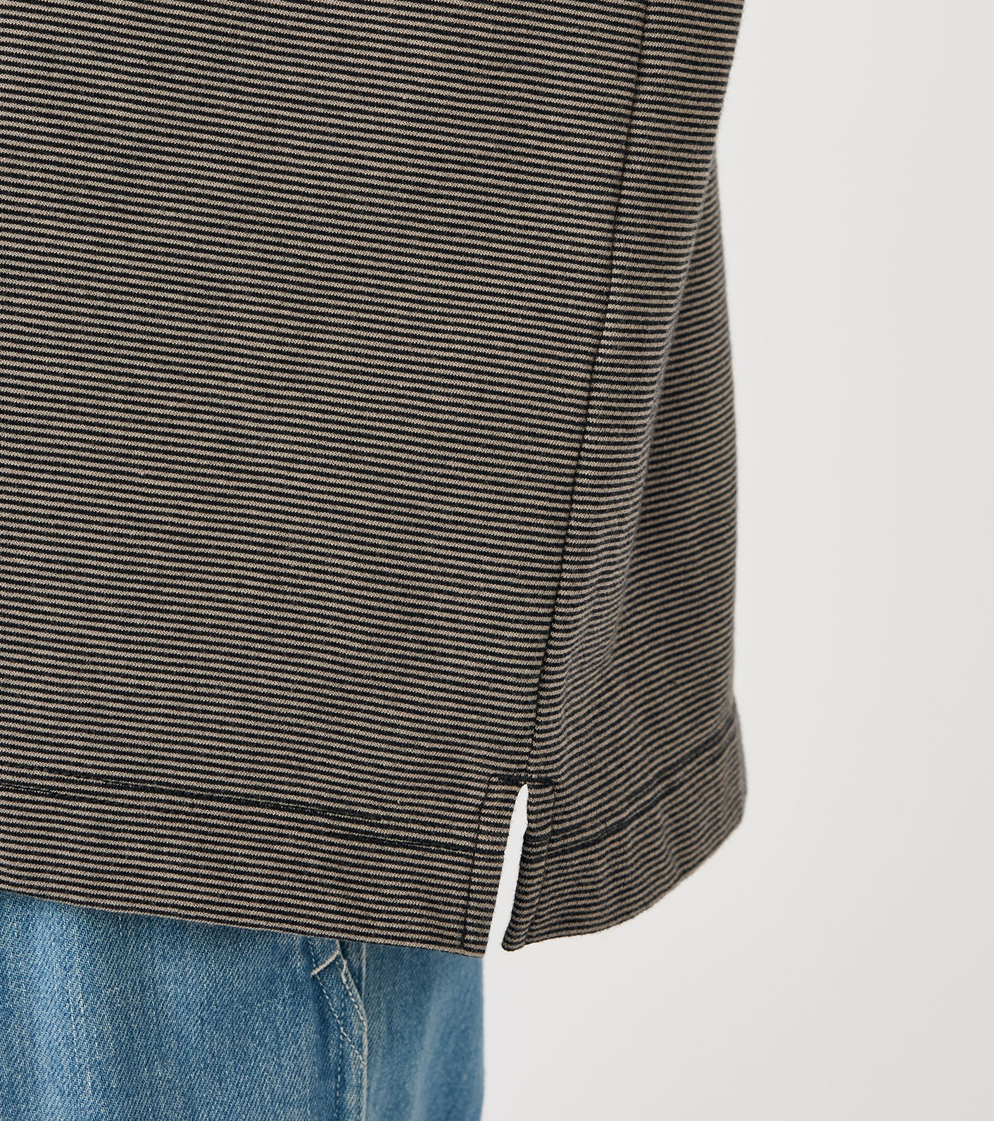 Micro Stripe Pocket L/S Tee