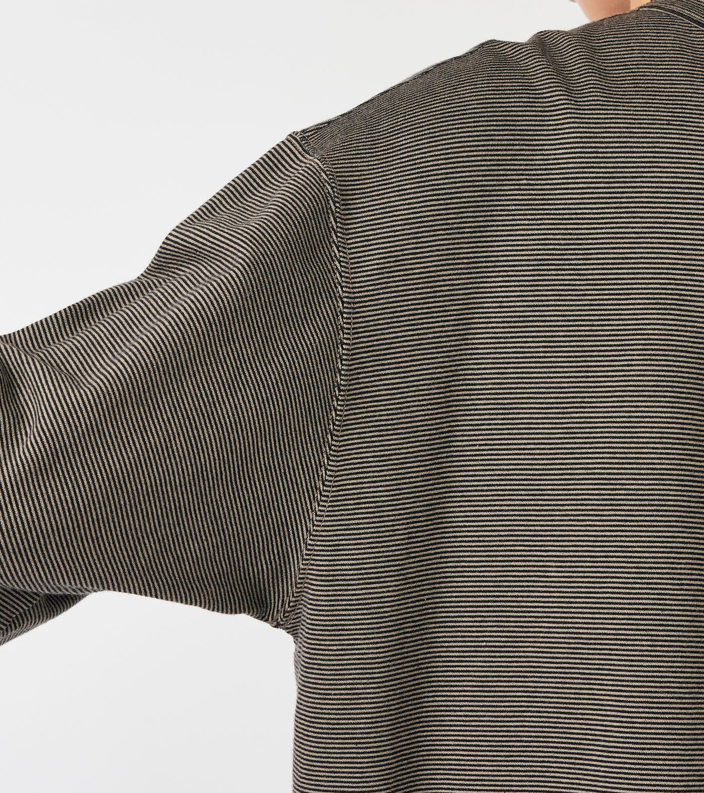 Micro Stripe Pocket L/S Tee