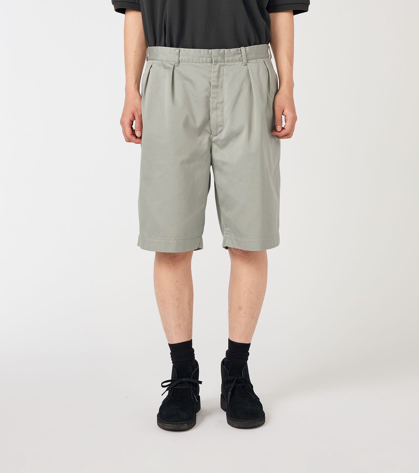 Double Pleated Chino Shorts