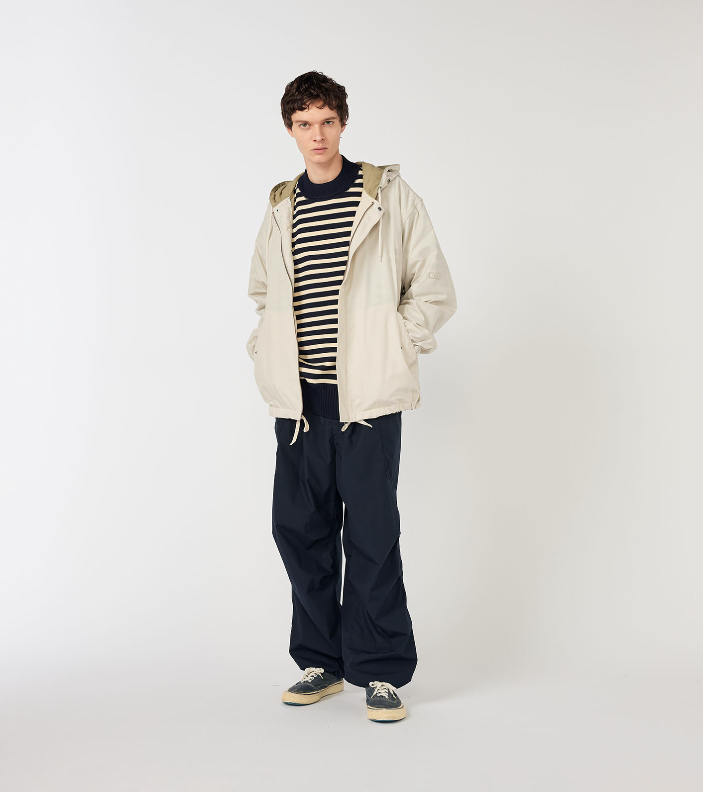 Nylon Twill Hooded Jacket