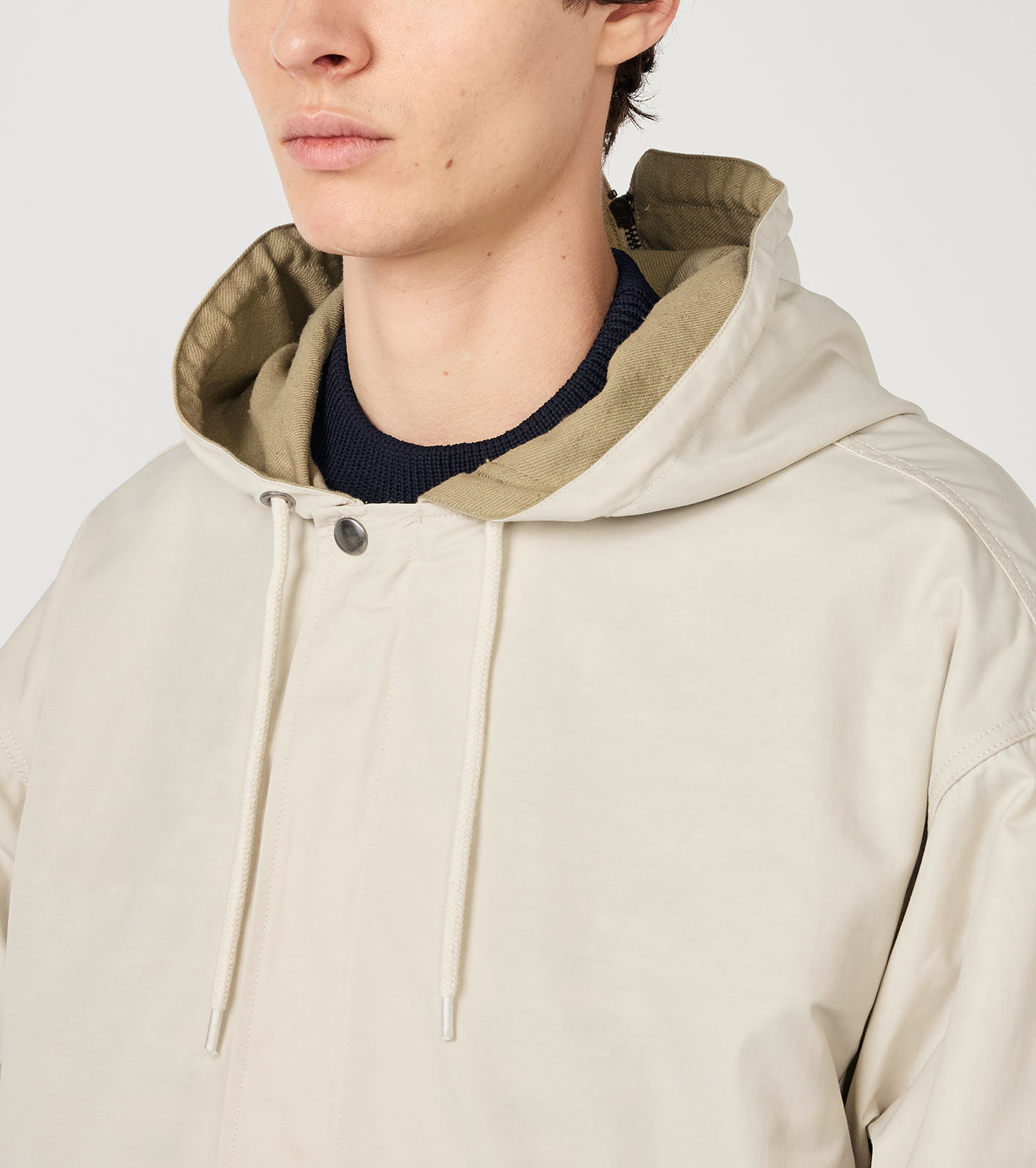 Nylon Twill Hooded Jacket