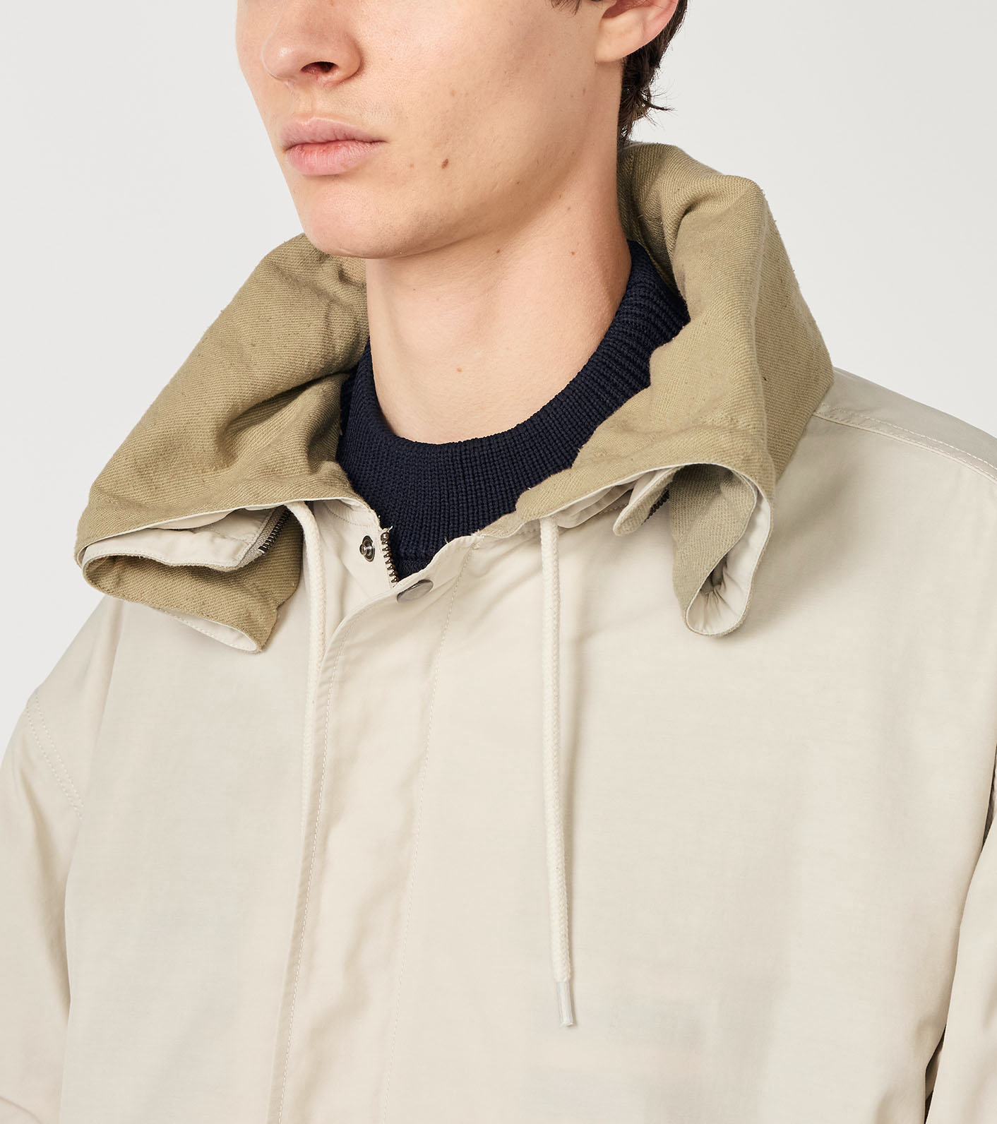 Nylon Twill Hooded Jacket