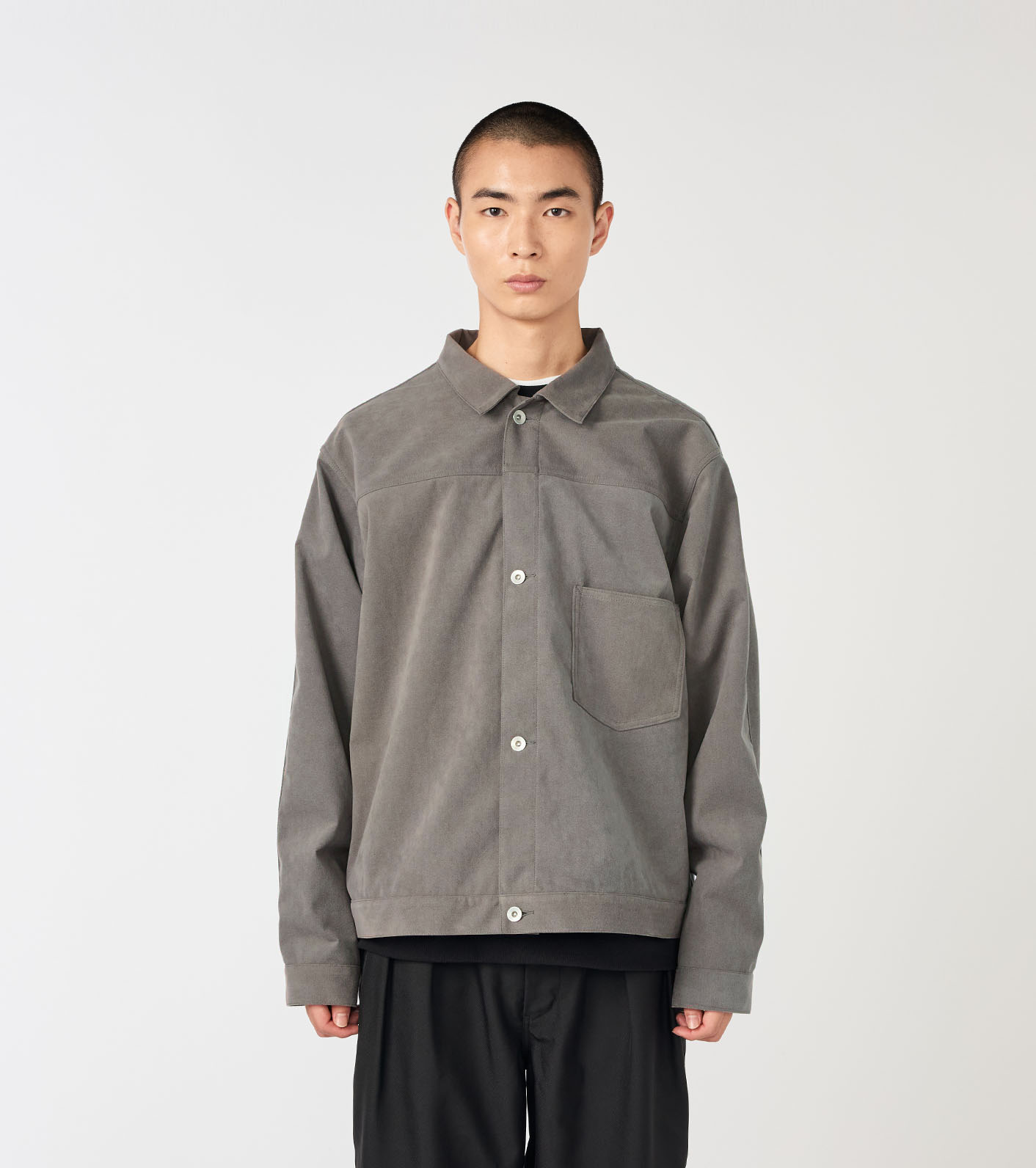 Synthetic Leather Short Jacket