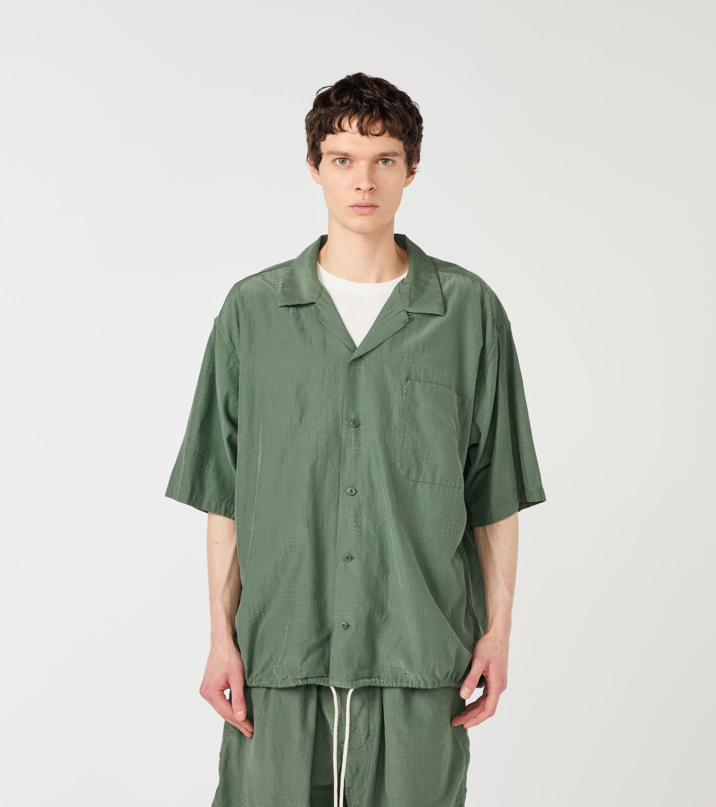 Open Collar S/S Shirt