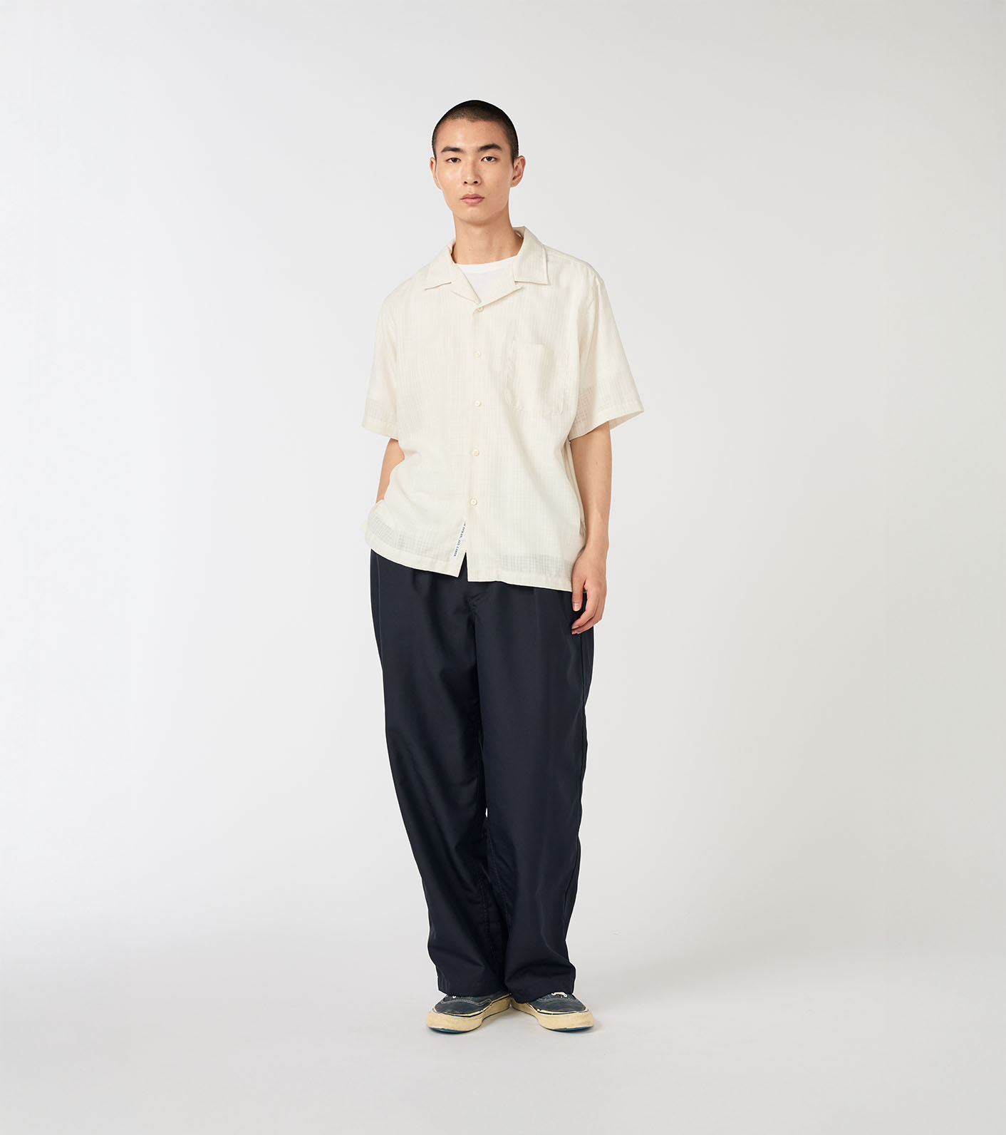 Open Collar Panama S/S Shirt