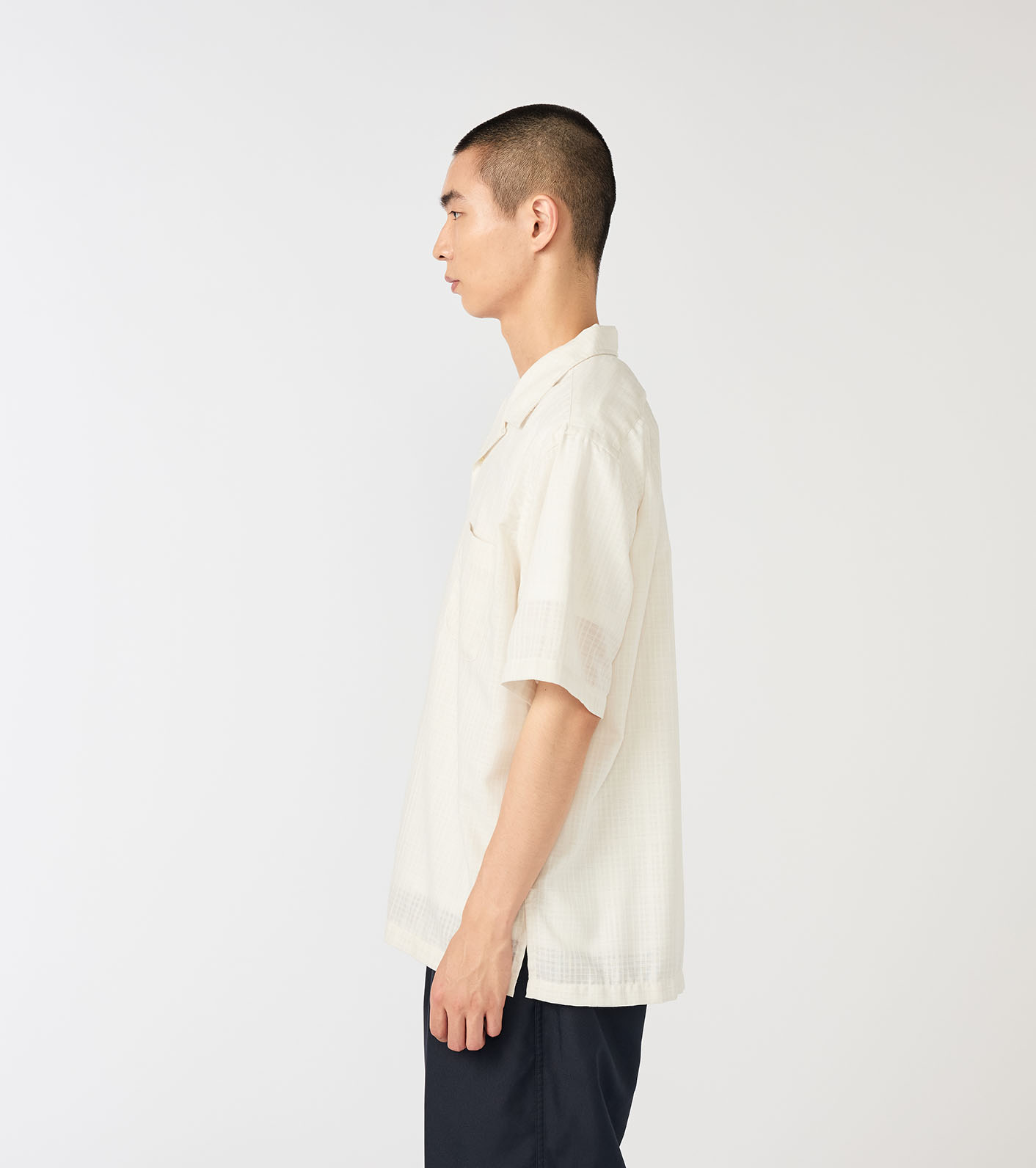 Open Collar Panama S/S Shirt