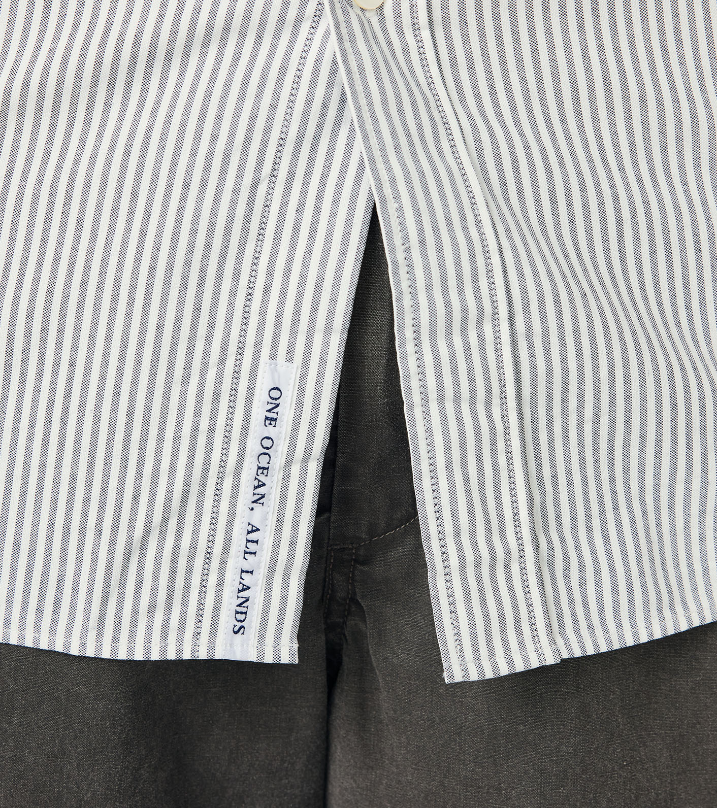 Button Down Stripe Wind Shirt