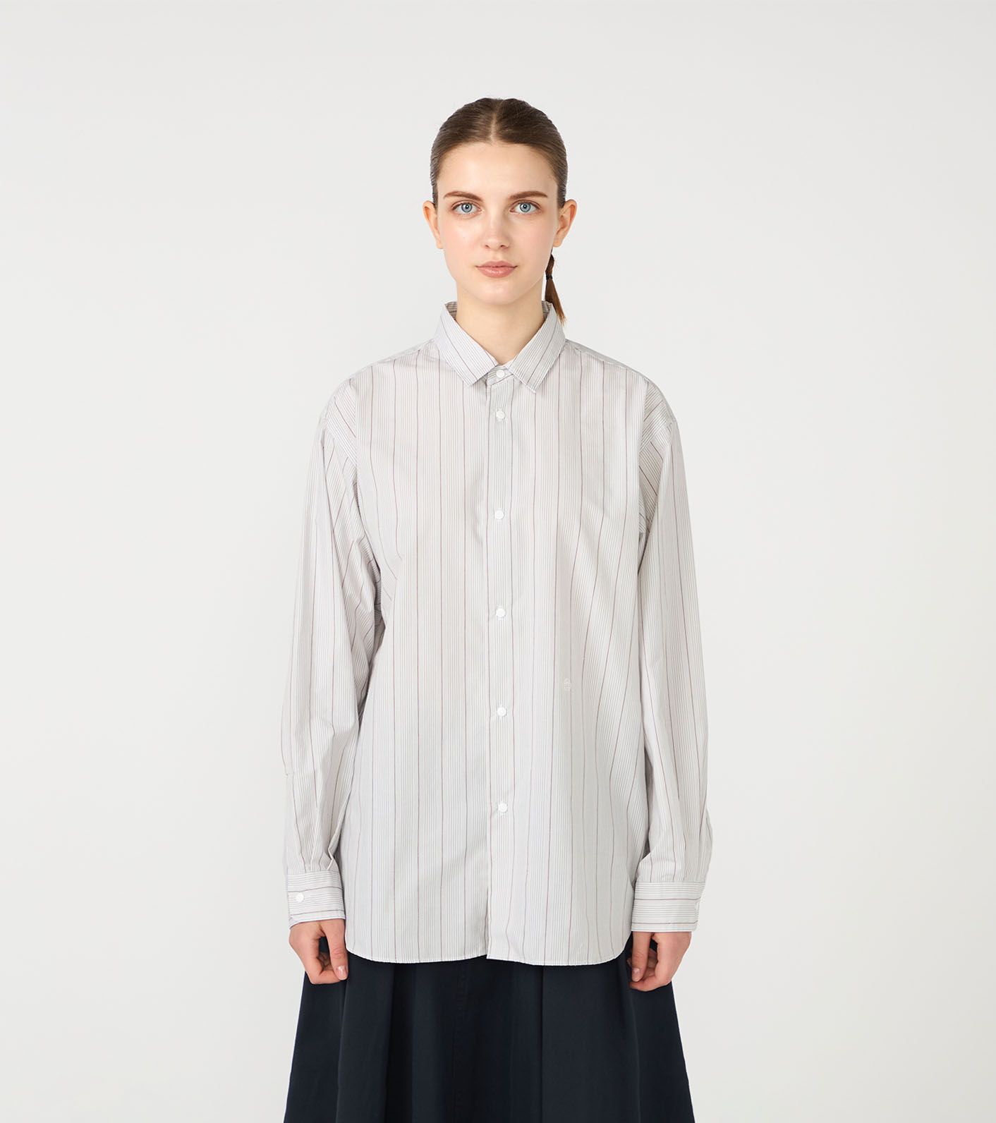 Regular Collar Stripe Wind Shirt