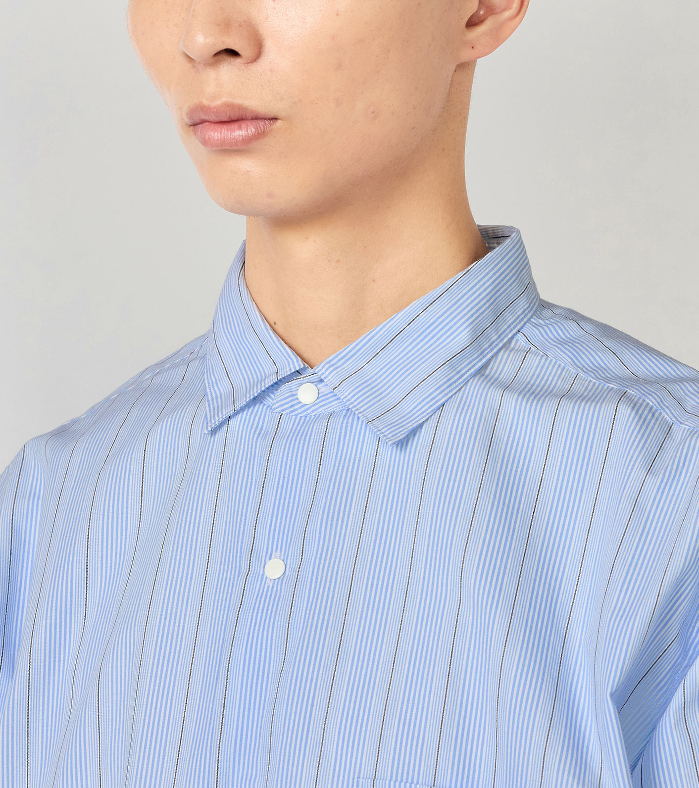 Regular Collar Stripe Wind Shirt