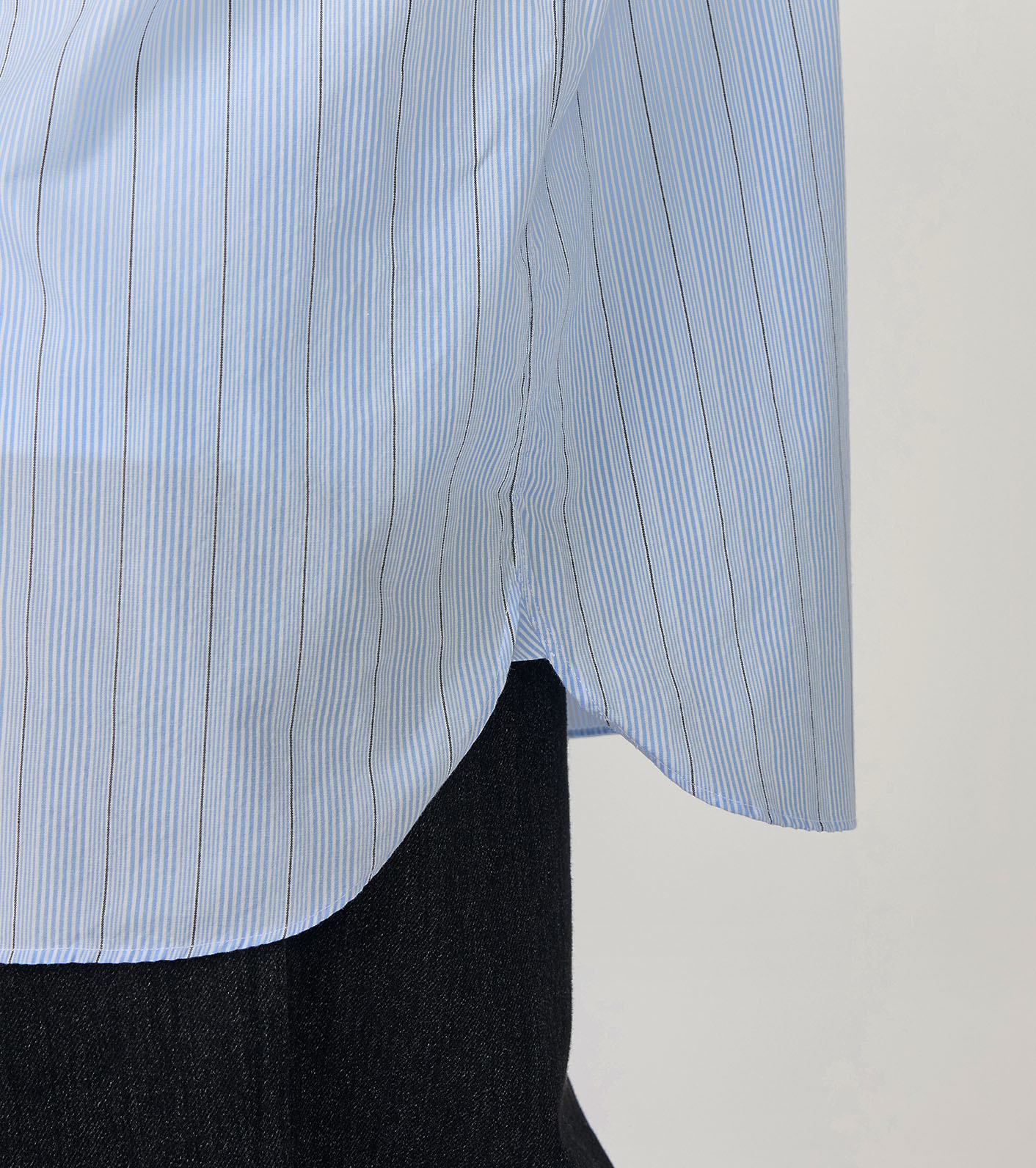 Regular Collar Stripe Wind Shirt