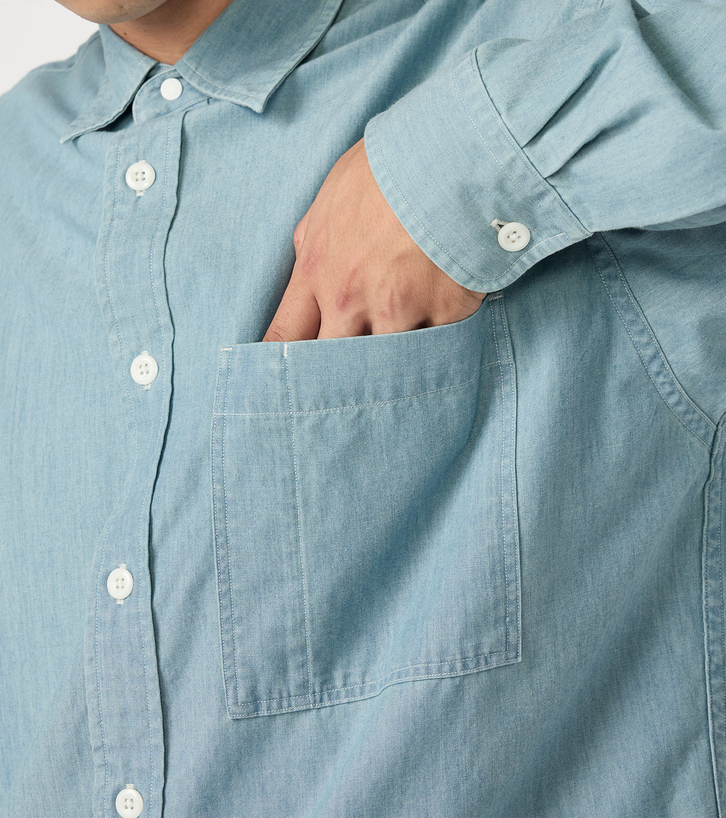 Regular Collar Chambray Field Shirt