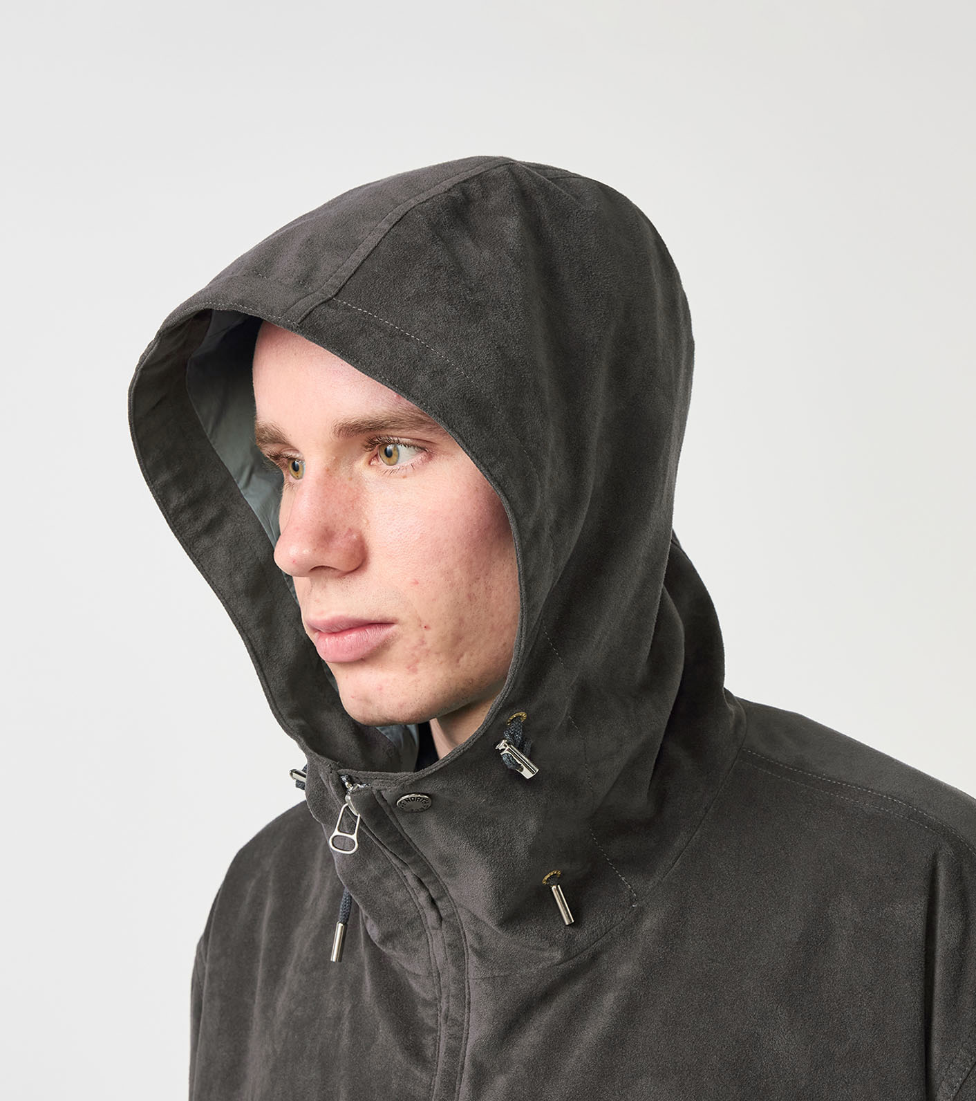 Synthetic Leather Mountain Wind Parka