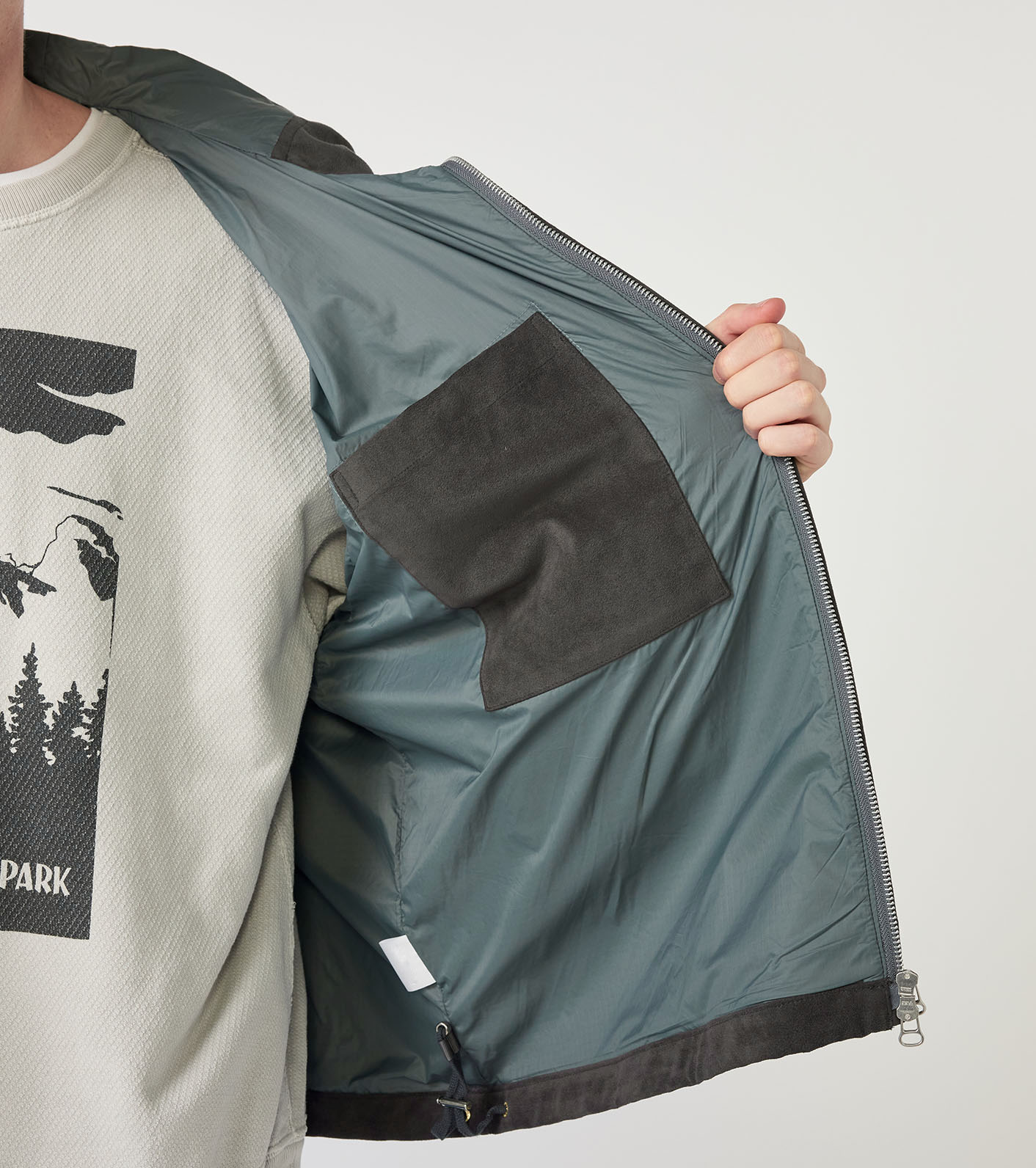 Synthetic Leather Mountain Wind Parka