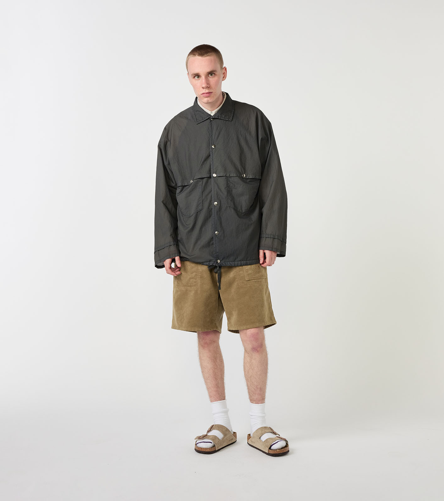Garment Dyed Nylon Ripstop Field Shirt Jacket