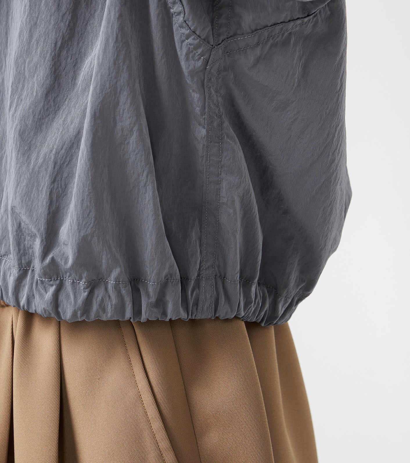 Nylon Taffeta Field Cropped Shirt Jacket
