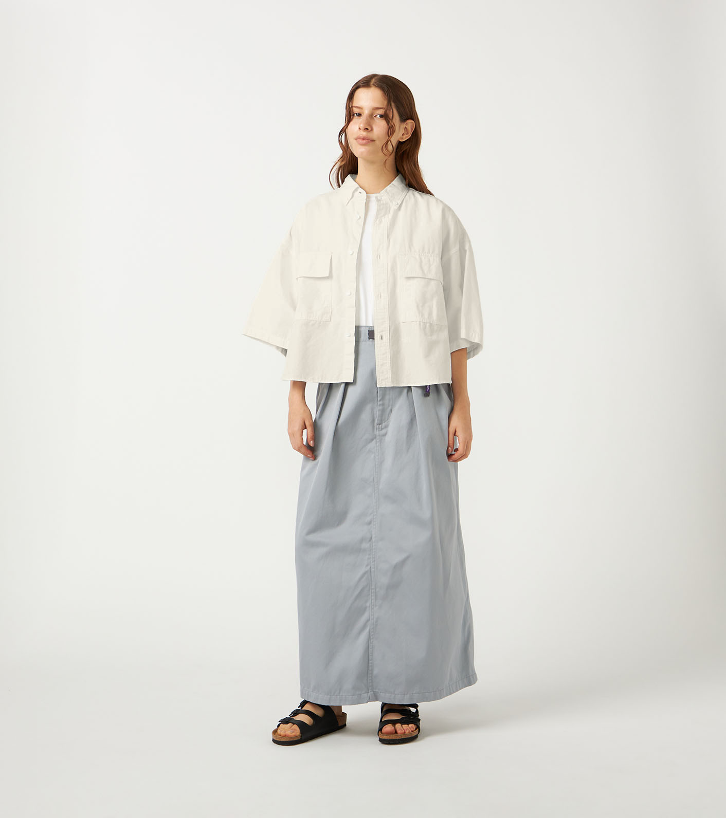 Button Down Field S/S Cropped Shirt