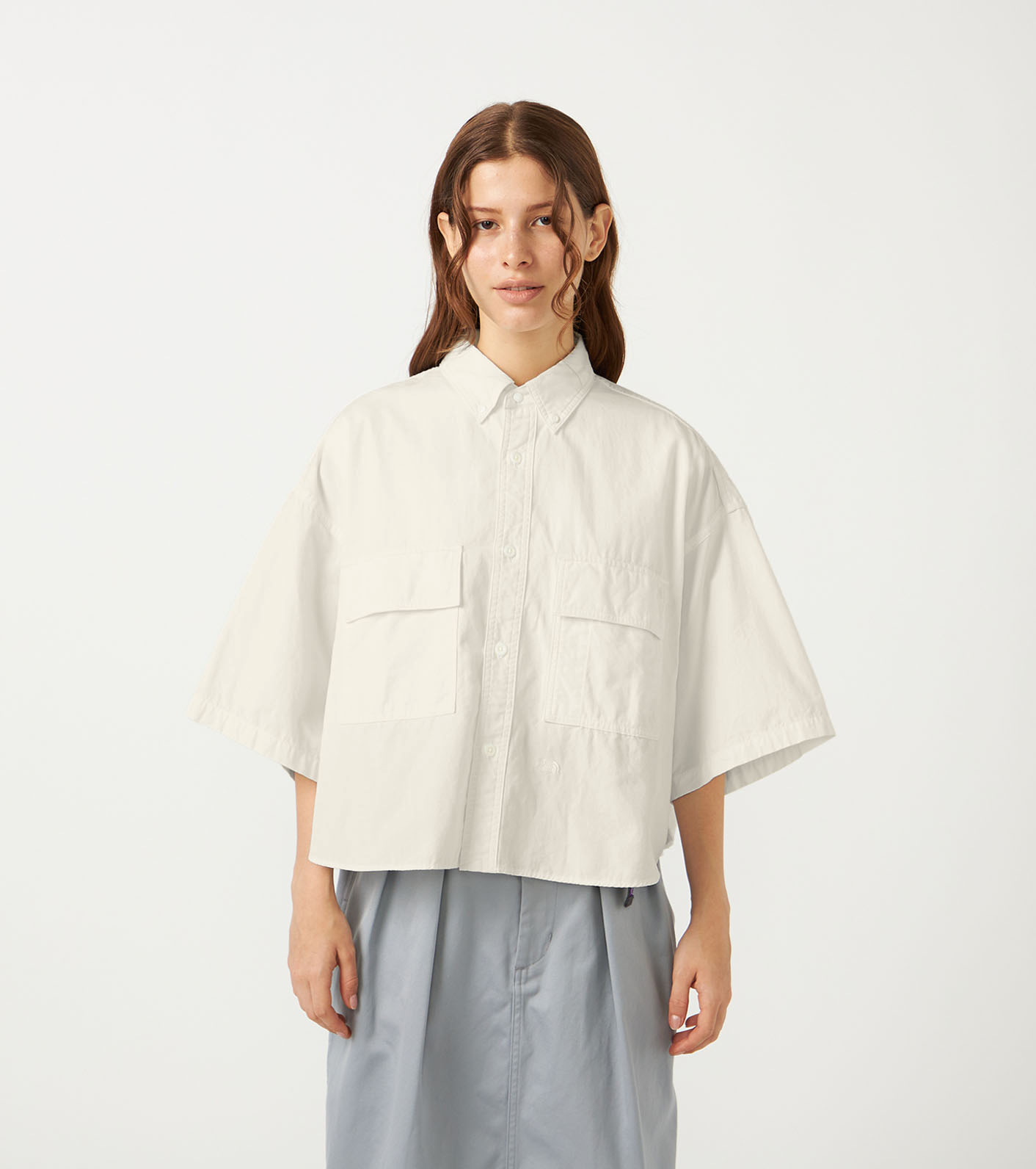 Button Down Field S/S Cropped Shirt