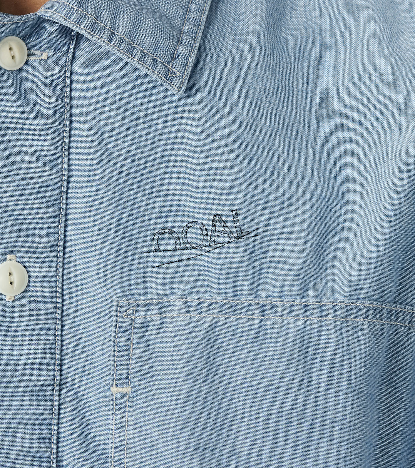 Chambray Pullover Shirt Jacket