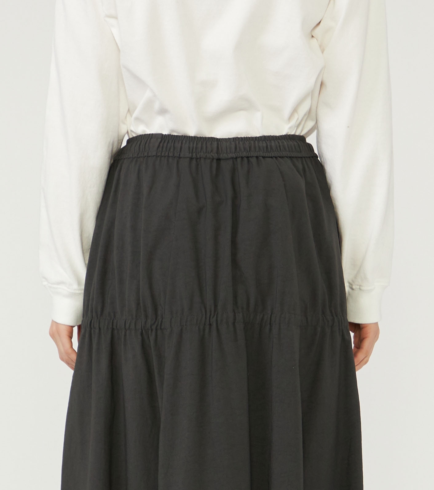 Nylon Twill Field Tiered Skirt