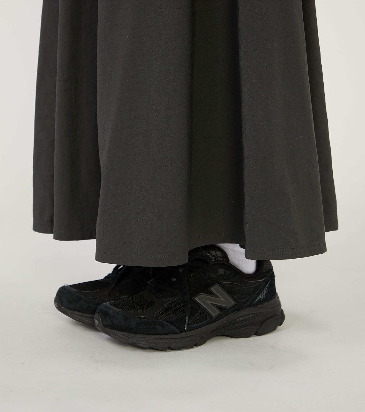 Nylon Twill Field Tiered Skirt