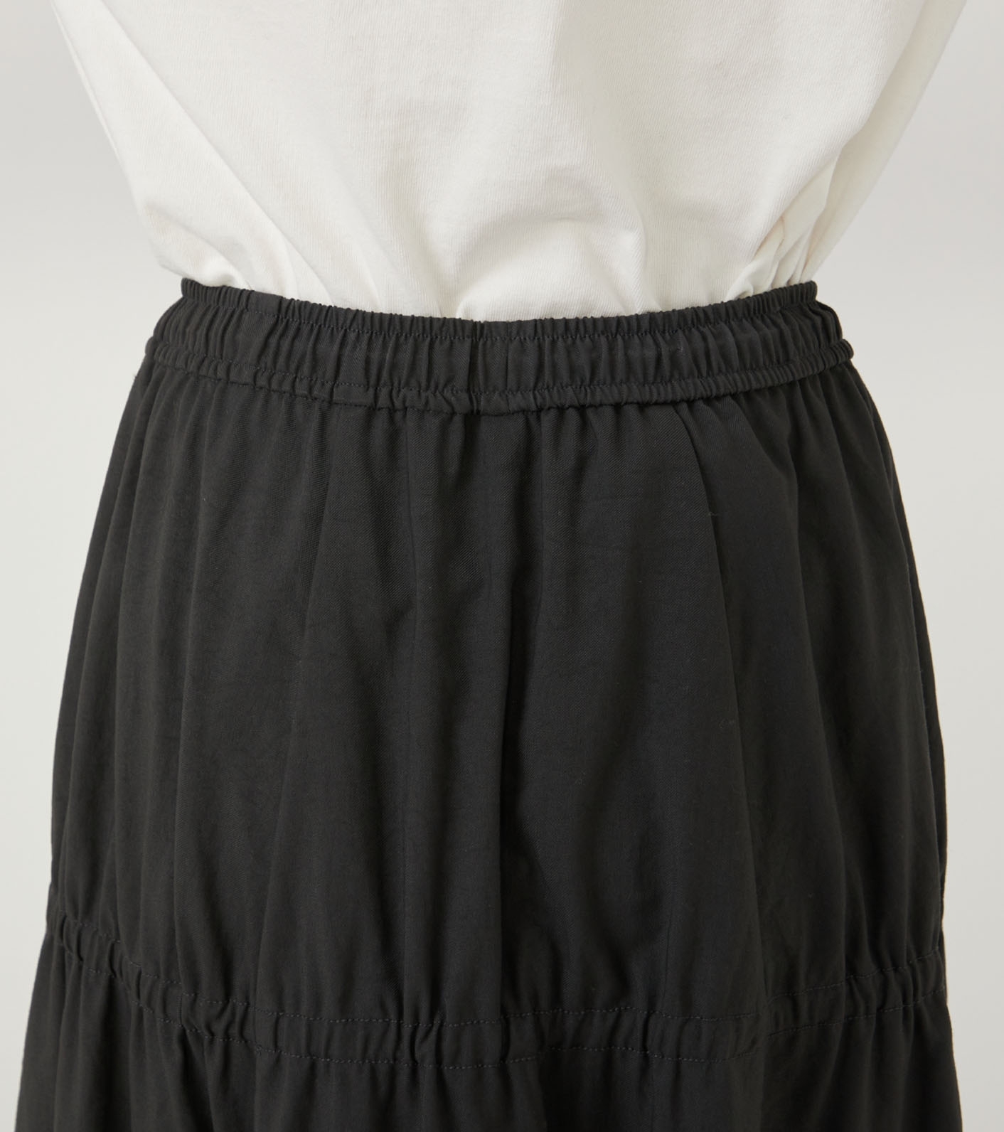 Nylon Twill Field Tiered Skirt