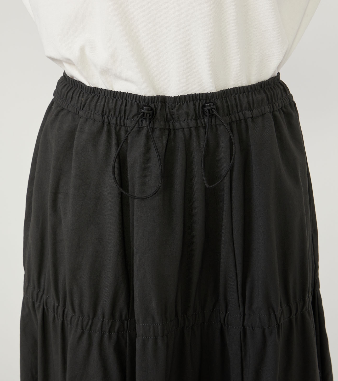 Nylon Twill Field Tiered Skirt