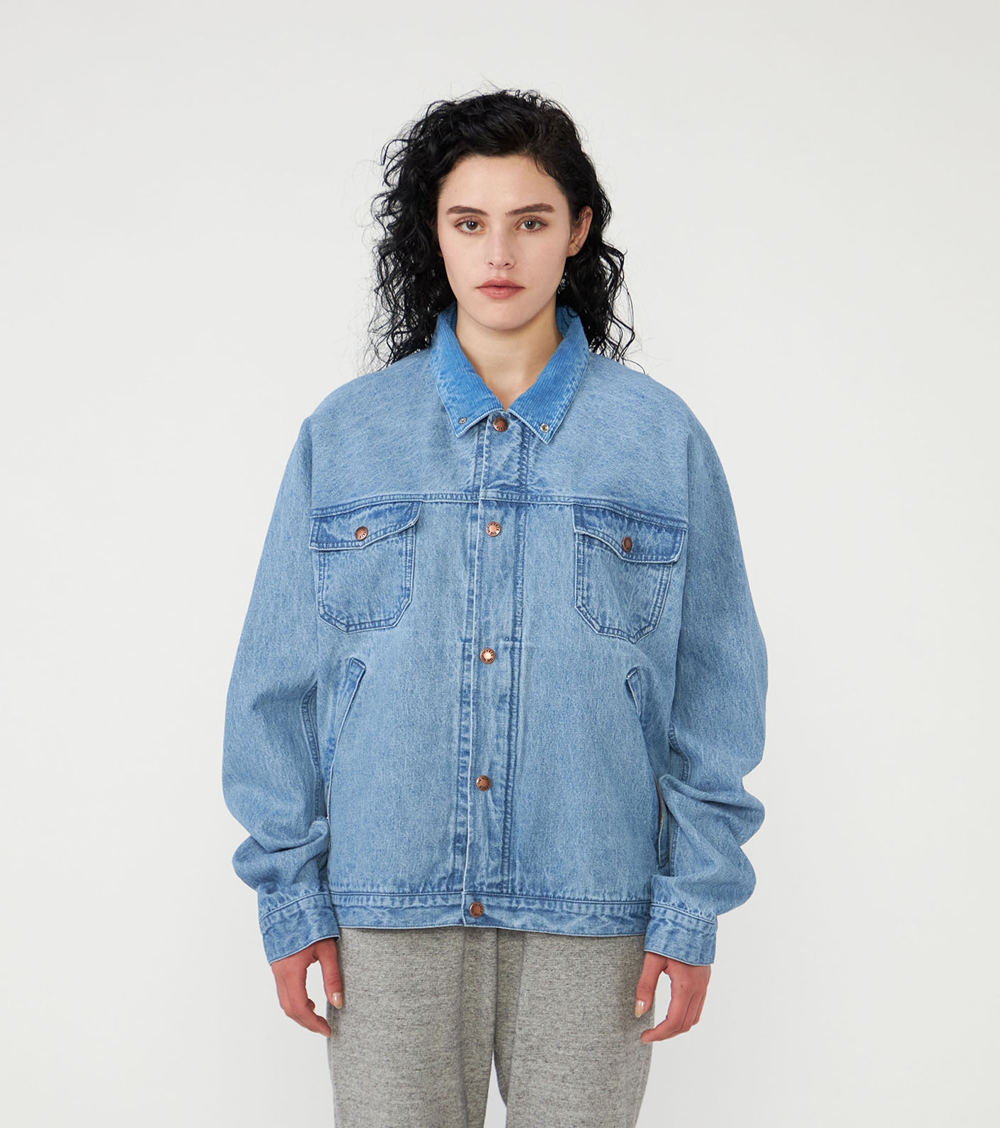 Linen Cotton Denim Field Jacket