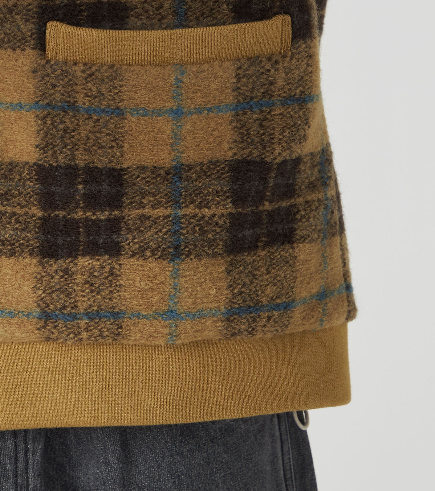 PLAS Plaid Fleece Field Cardigan