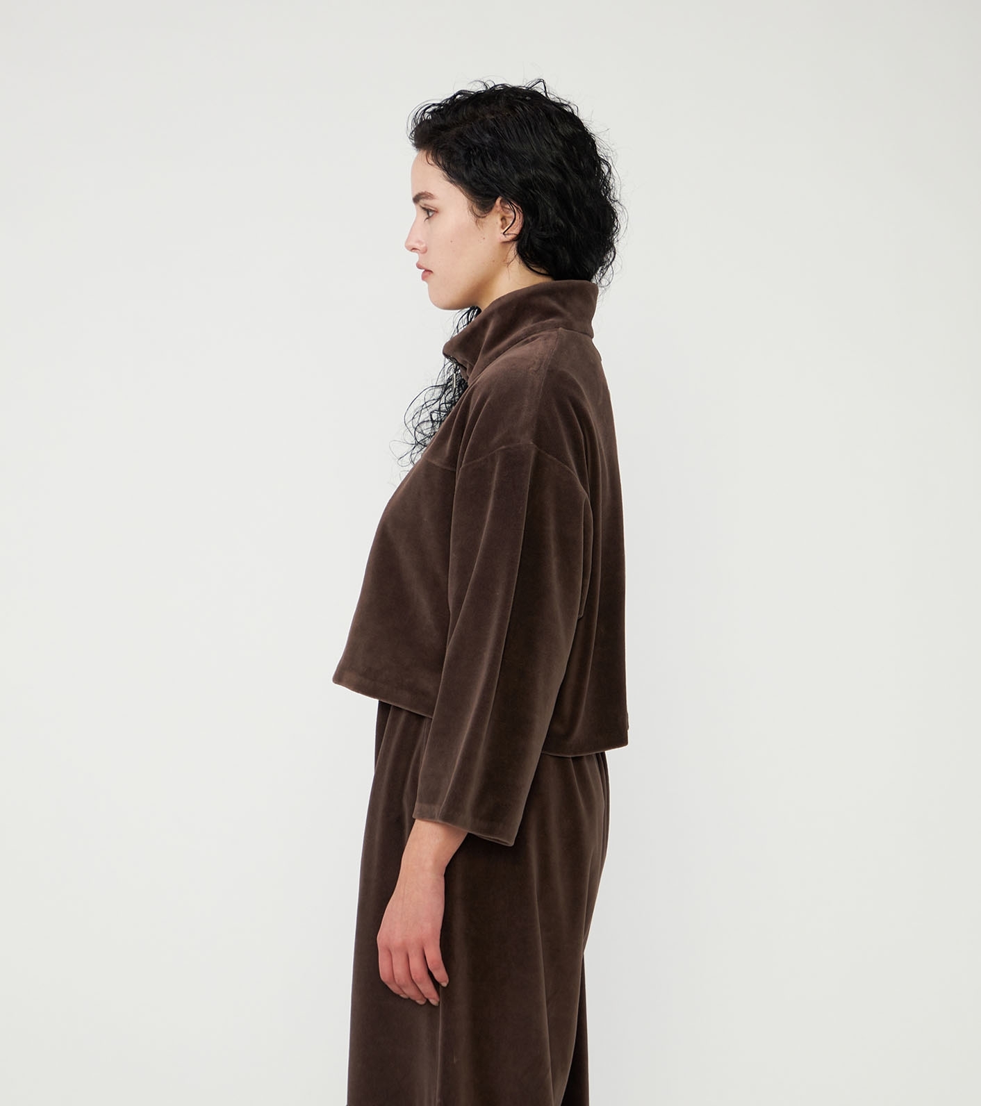 Field Velour Cropped Jacket
