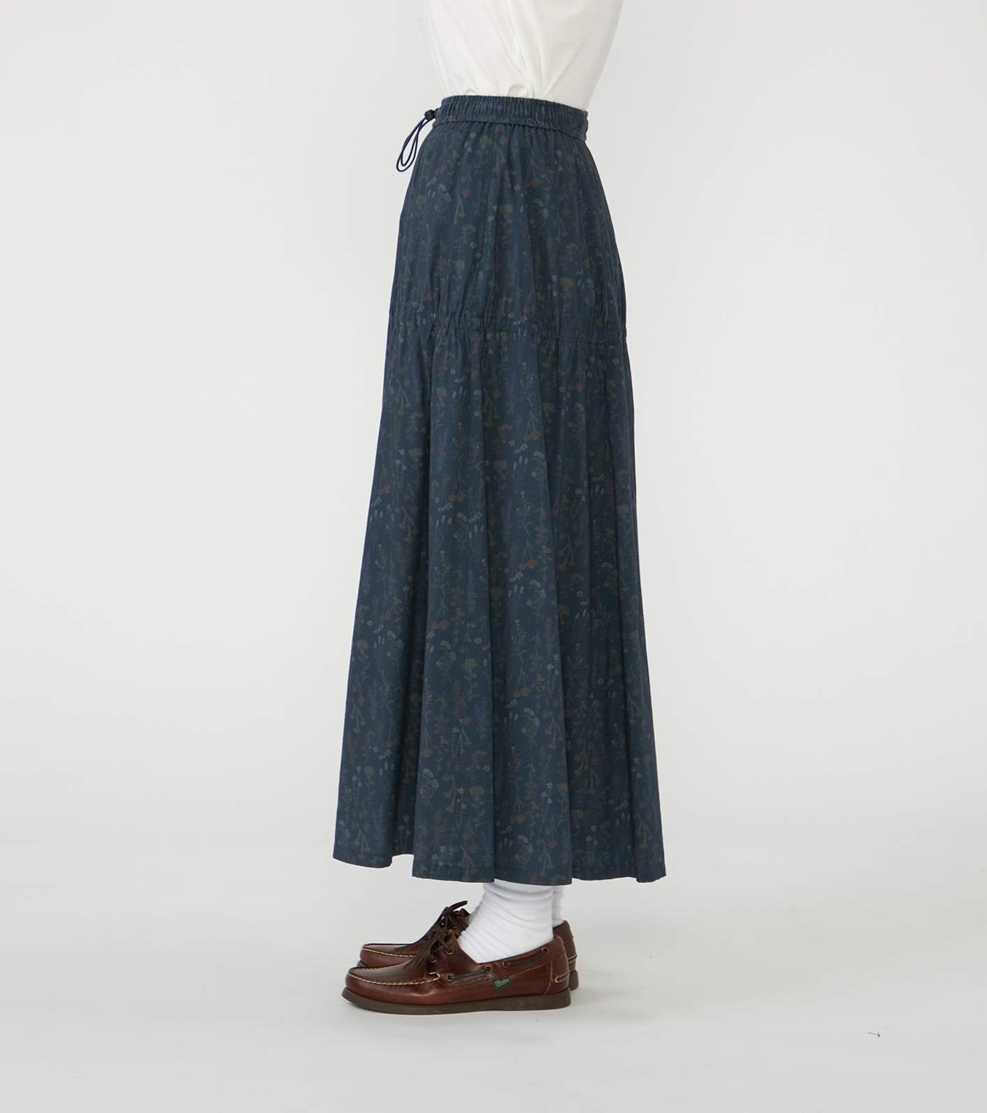 Flower Printed Field Tiered Skirt
