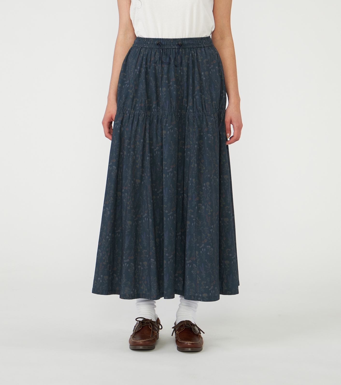 Flower Printed Field Tiered Skirt