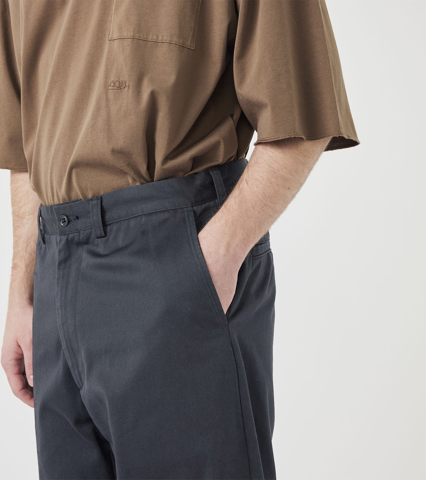 Wide Straight Chino Pants